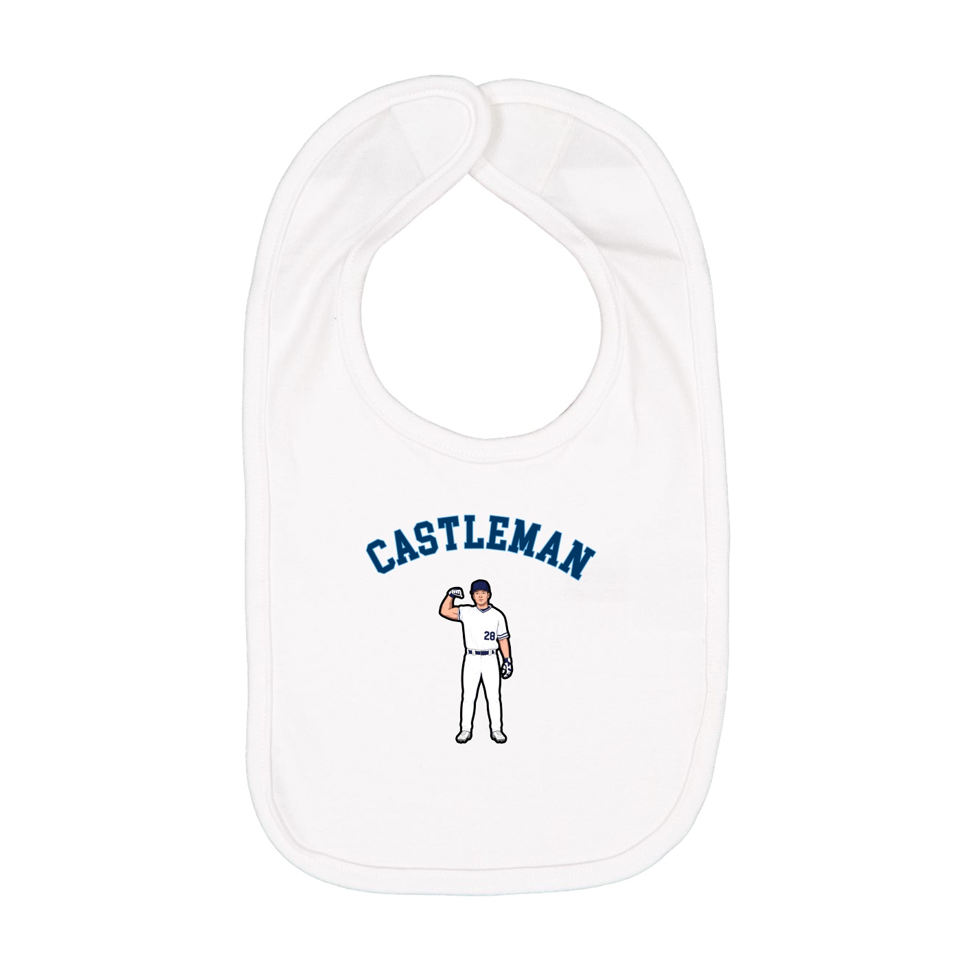 Infant Bib — Shirsey Arch in White