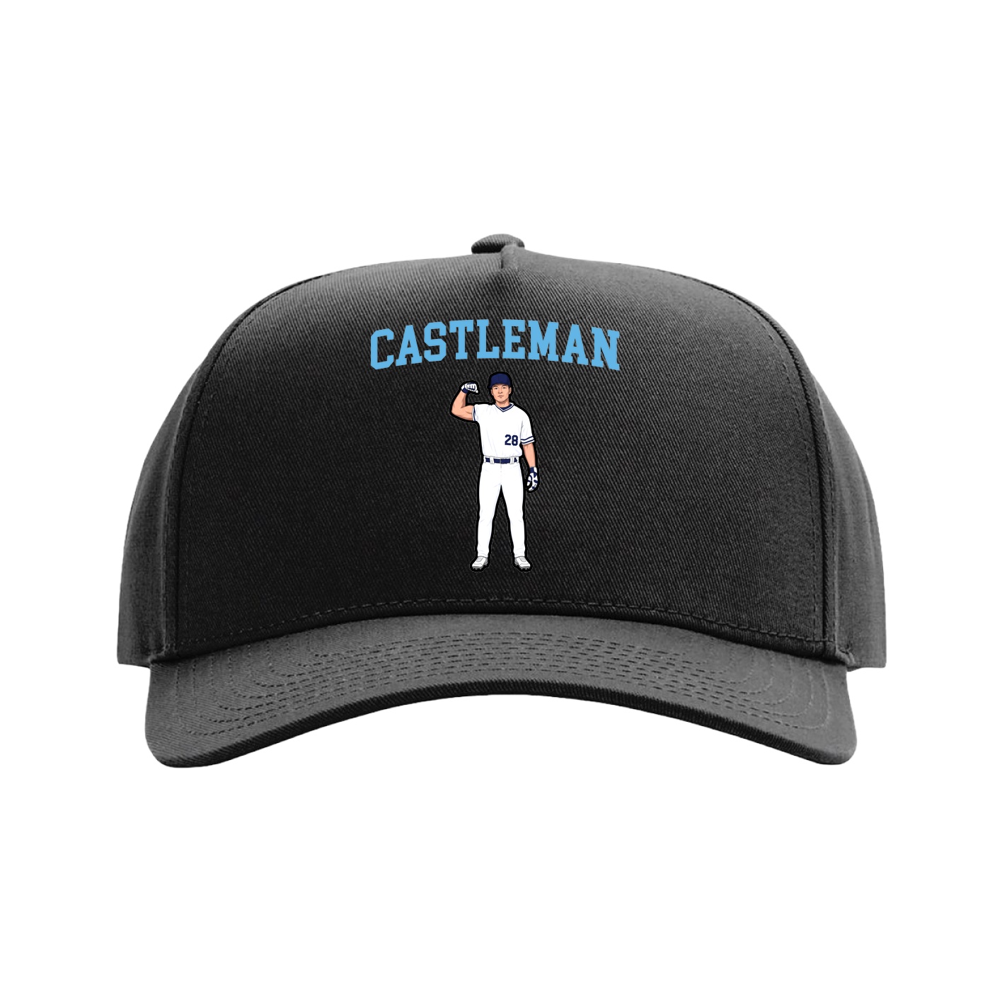 Full Fabric Five-Panel Champ Cap — Shirsey in Black