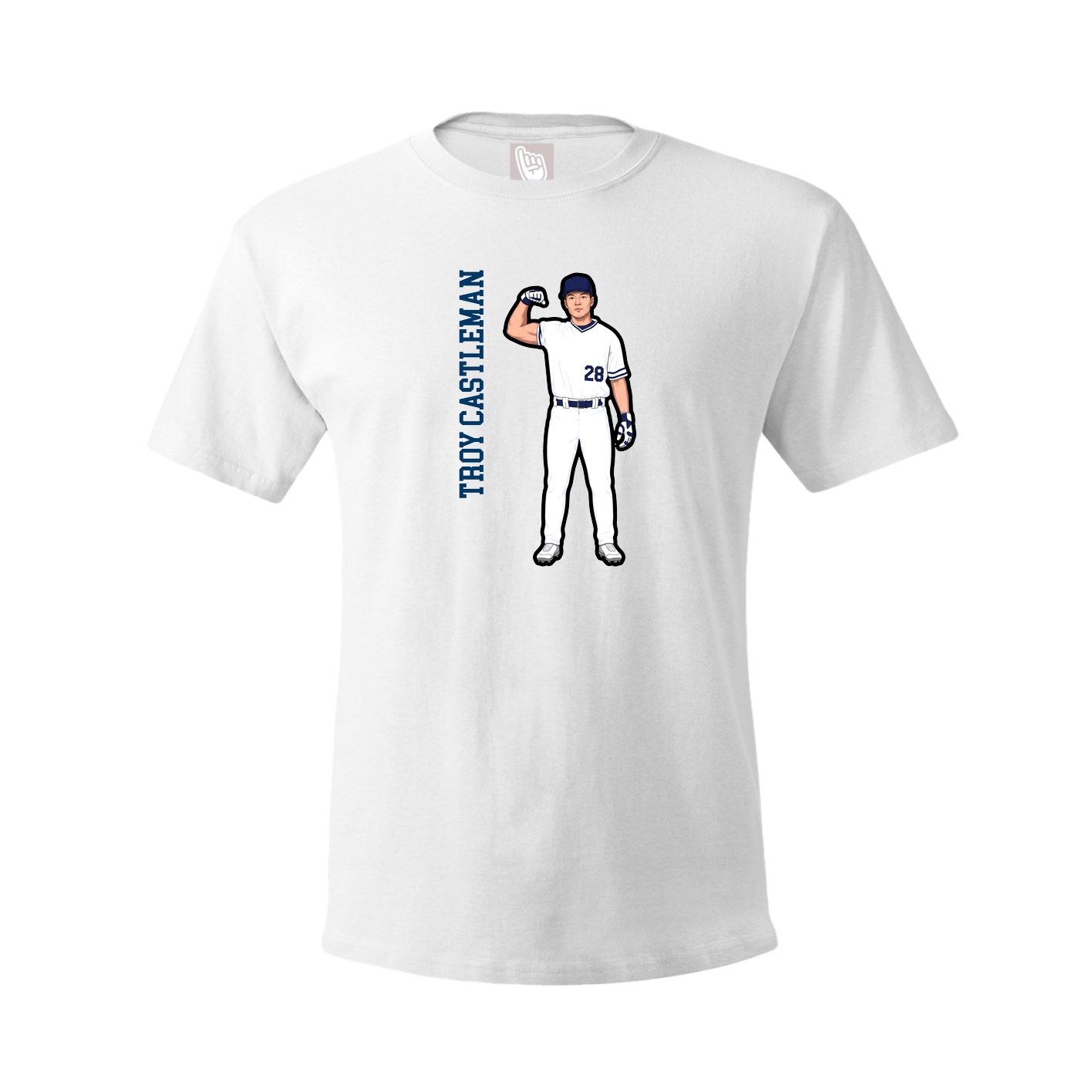 Youth Tee — Name Vertical in White