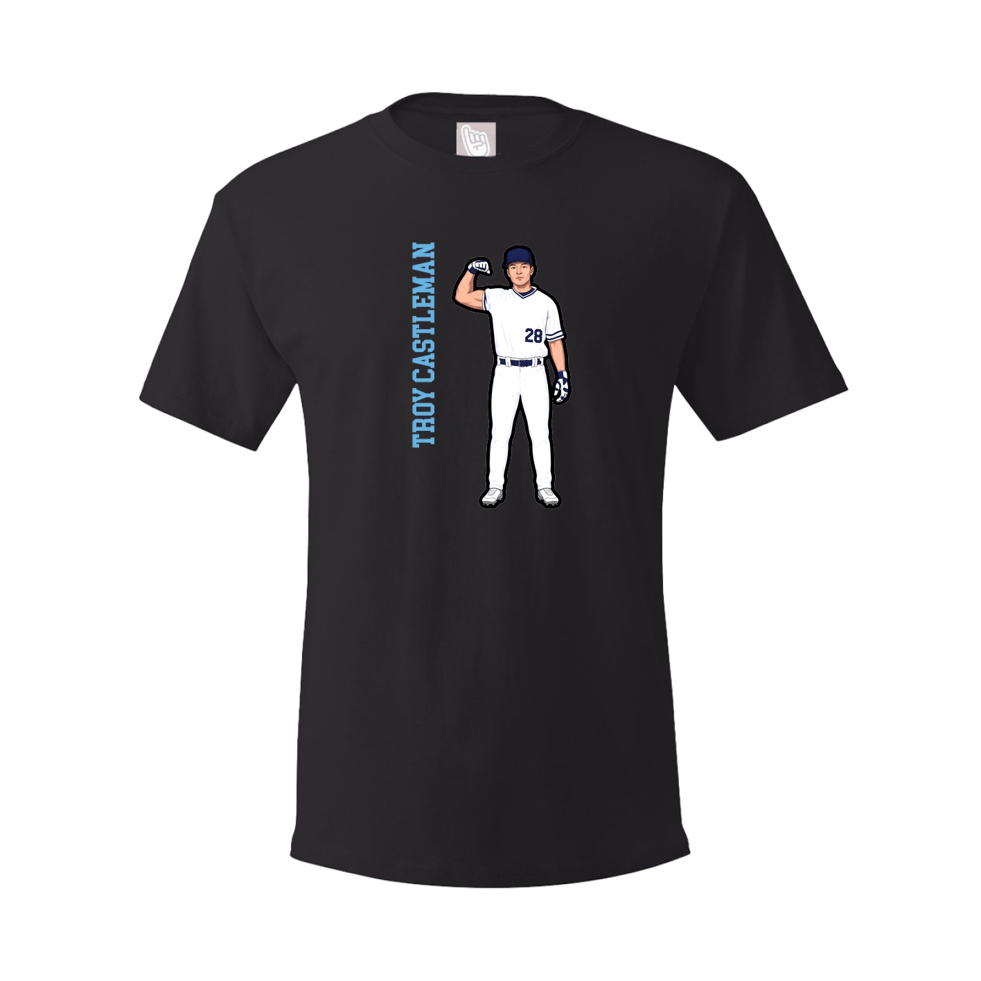 Youth Tee — Name Vertical in Black