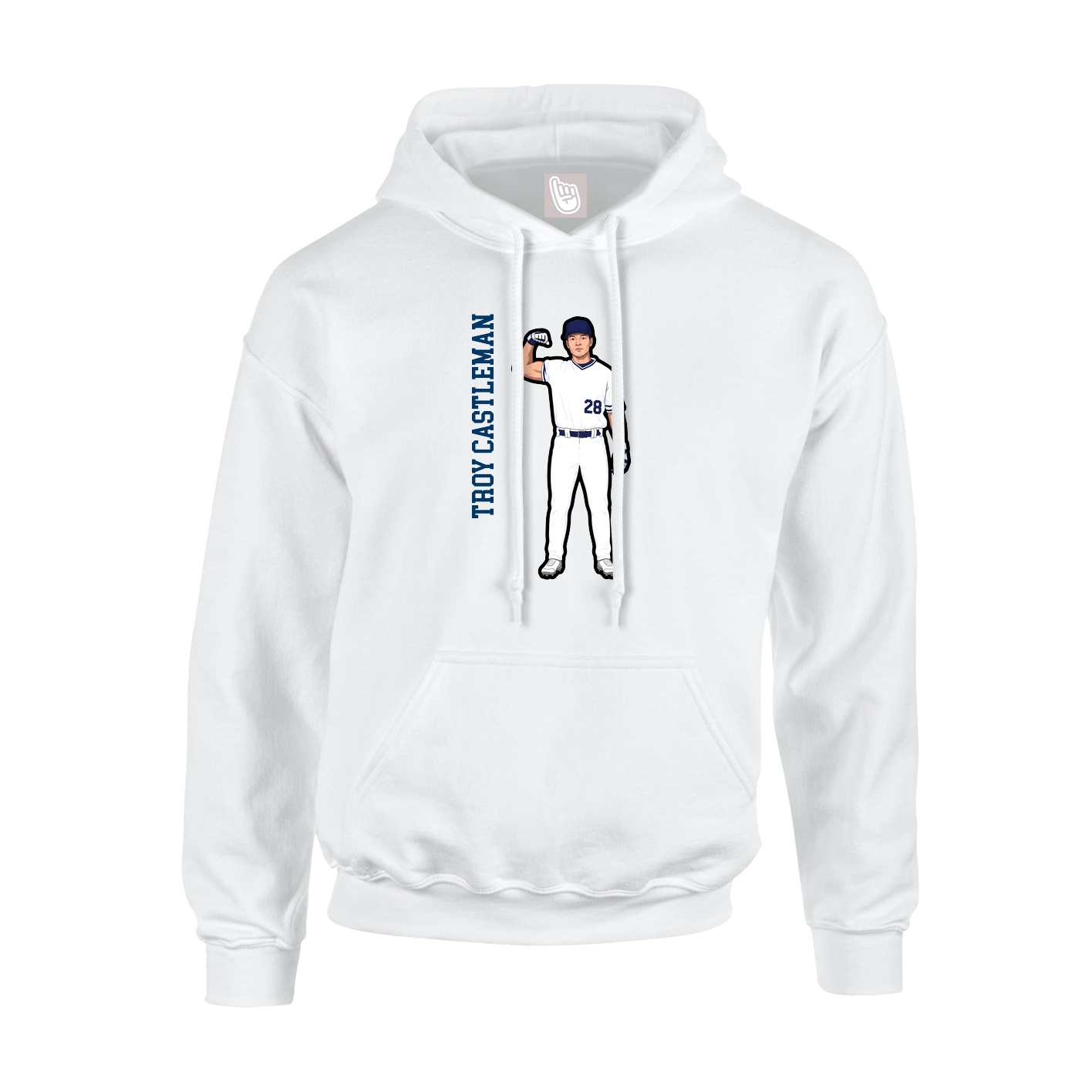 Hoodie — Name Vertical in White
