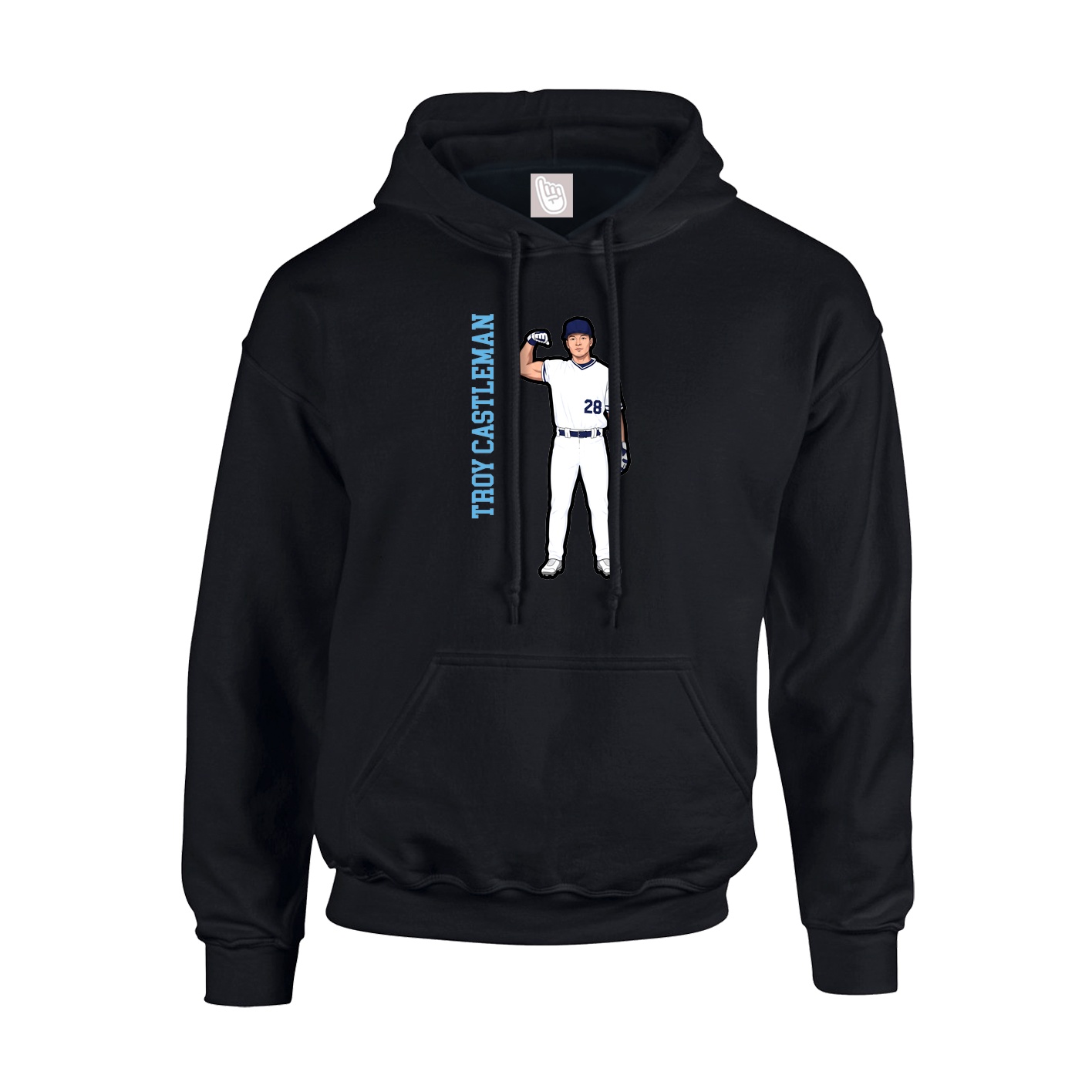 Youth Hoodie — Name Vertical in Black