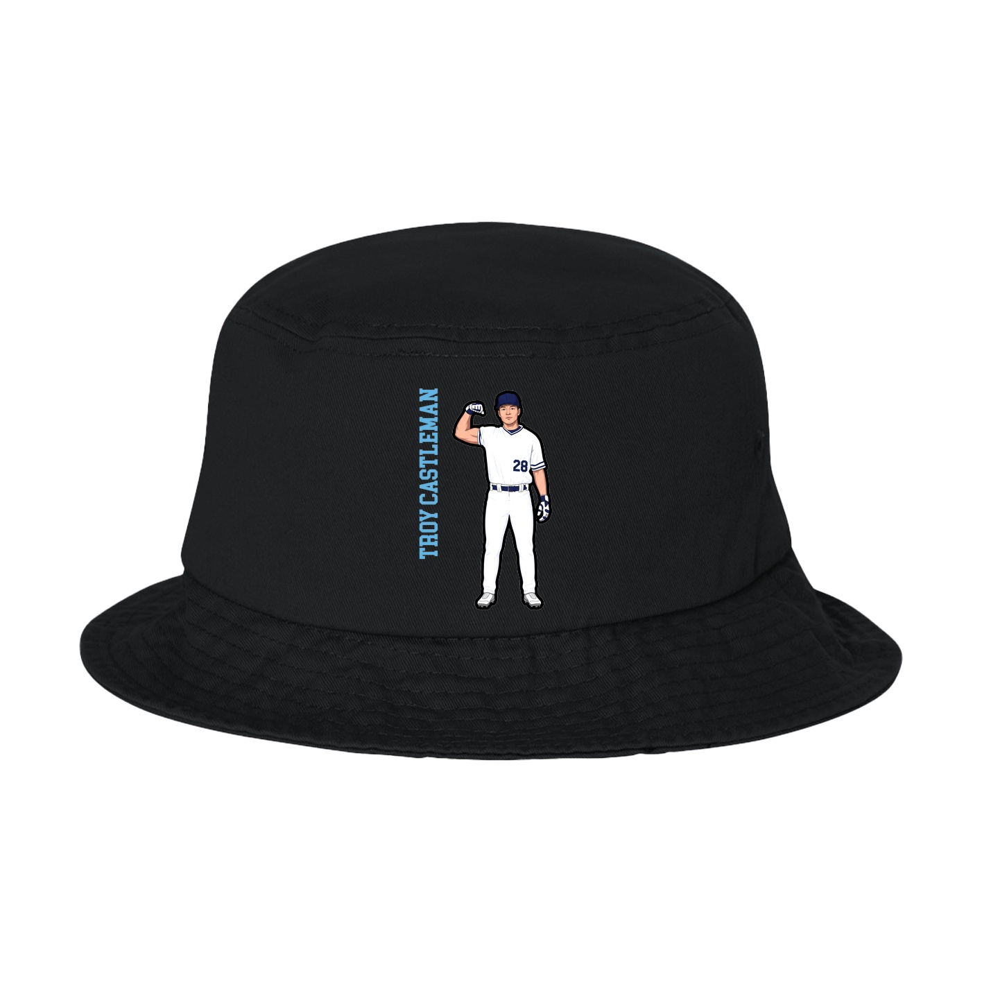 Bucket Cap — Name Vertical in Black