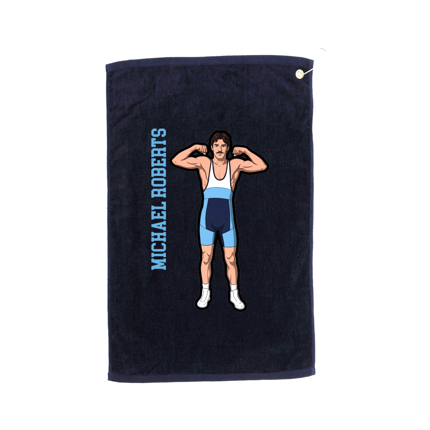 Golf Towel — Name Vertical in Navy