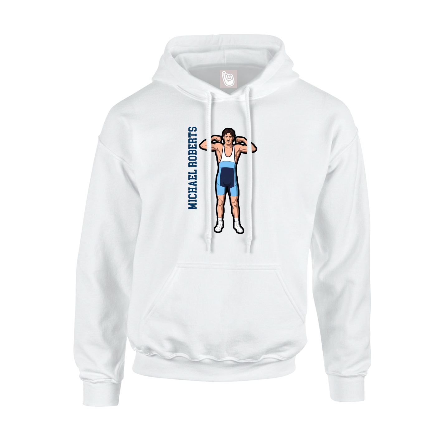 Hoodie — Name Vertical in White