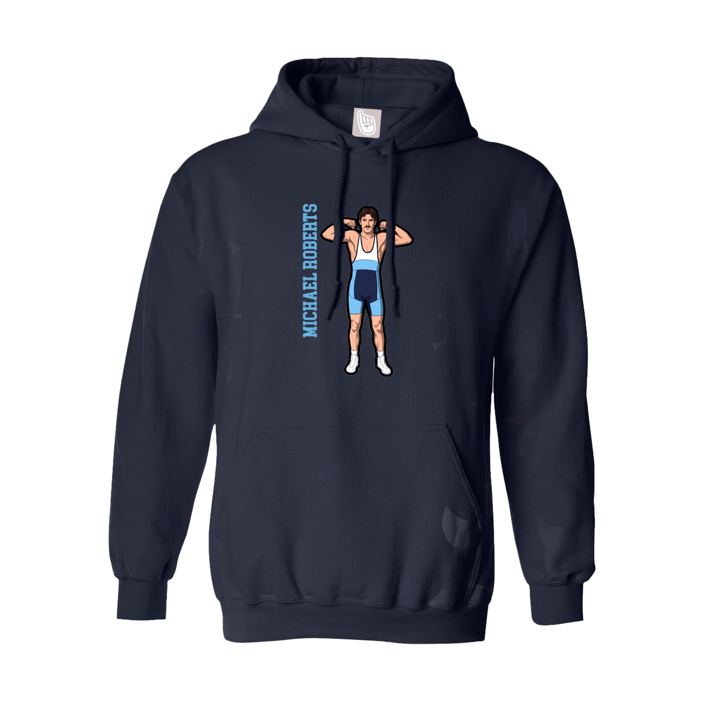 Youth Hoodie — Name Vertical in Navy