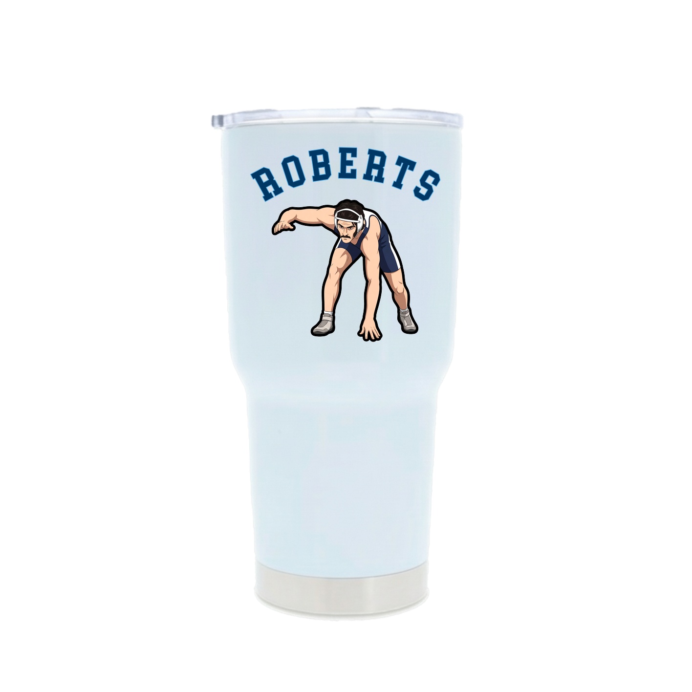 30oz Stainless Steel Tumbler — Shirsey Arch in White