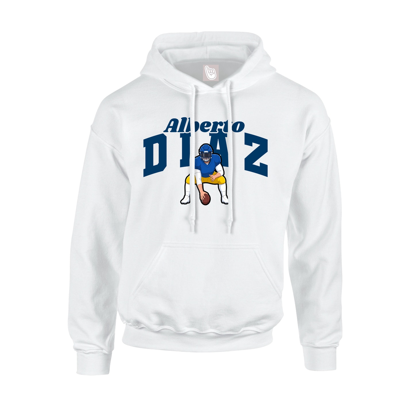 Youth Hoodie — Signature Arch in White