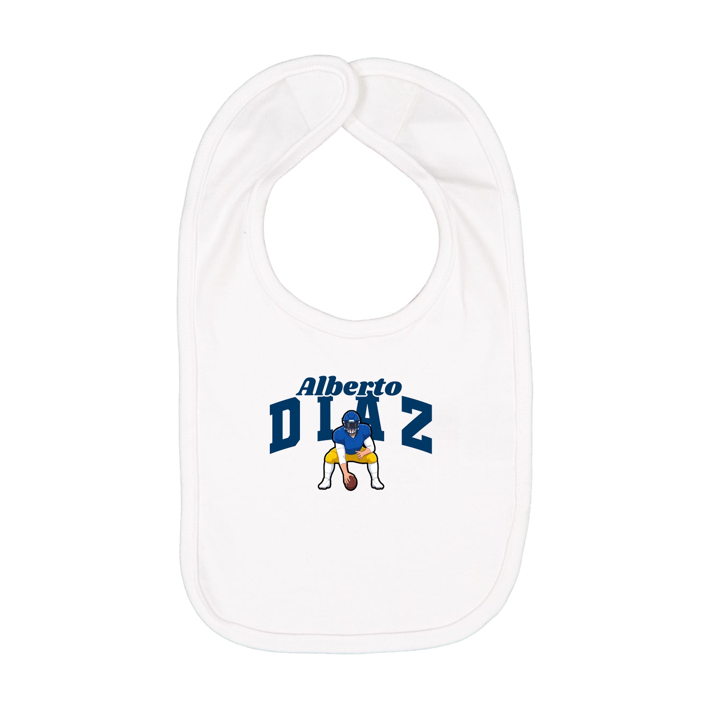 Infant Bib — Signature Arch in White