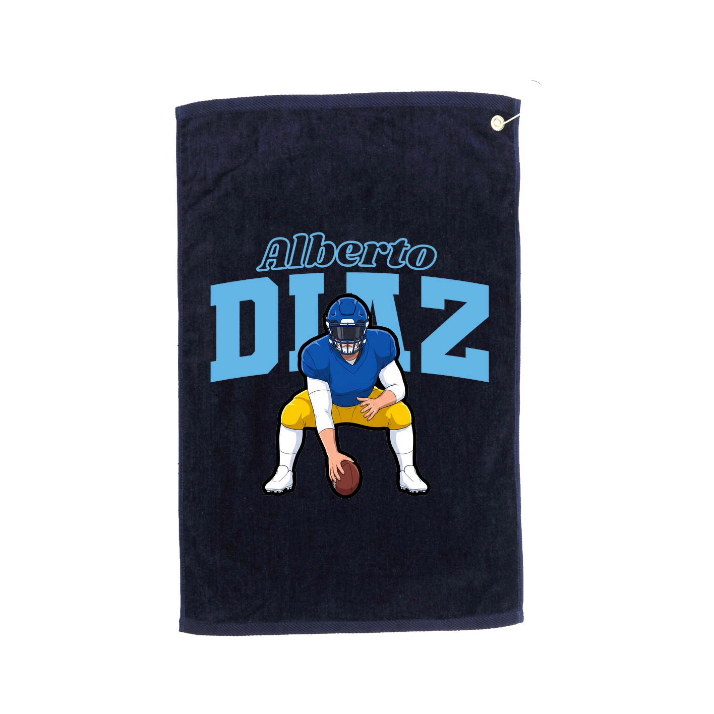 Golf Towel — Name Arch in Navy