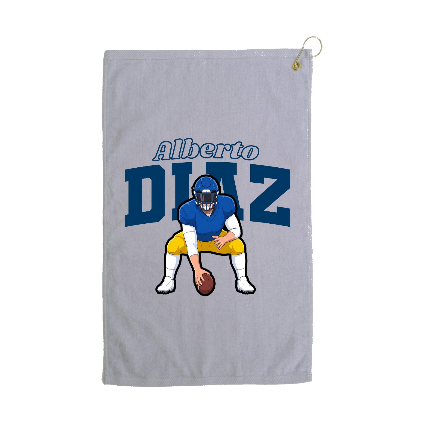 Golf Towel — Name Arch in Grey