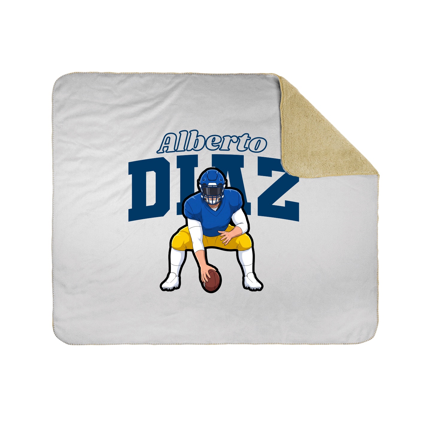 Throw Blanket — Name Arch in White