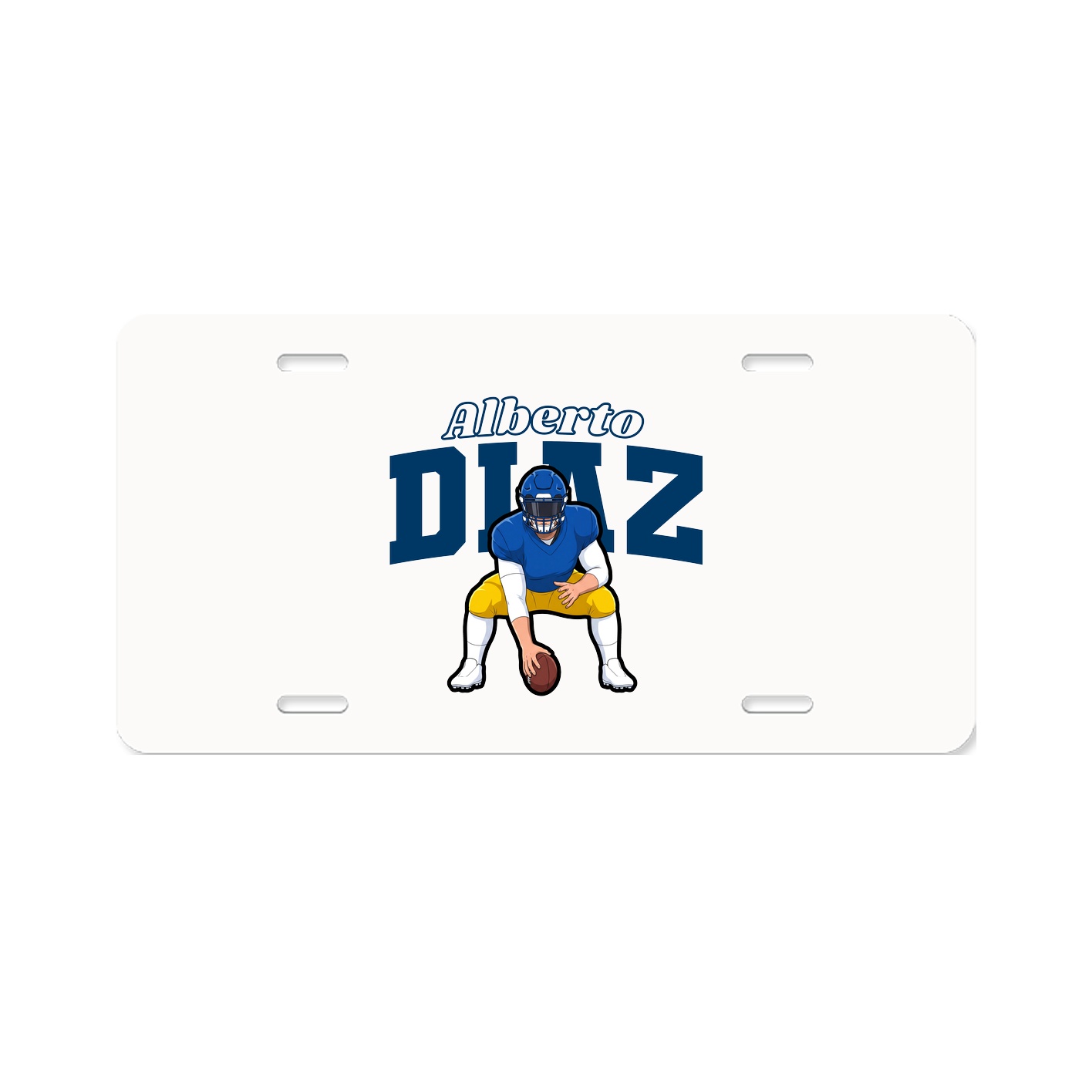 License Plate — Name Arch in Classic