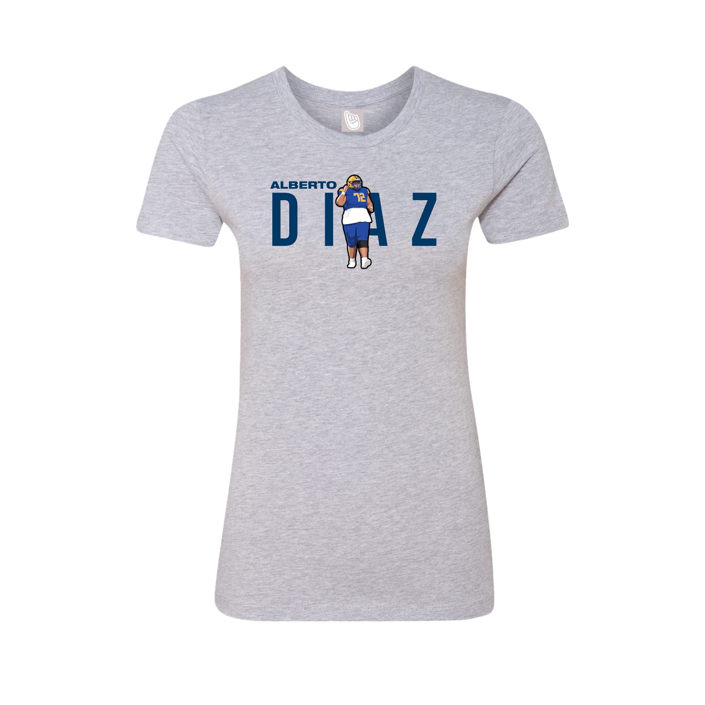 Womens Tee — Player Name in Grey