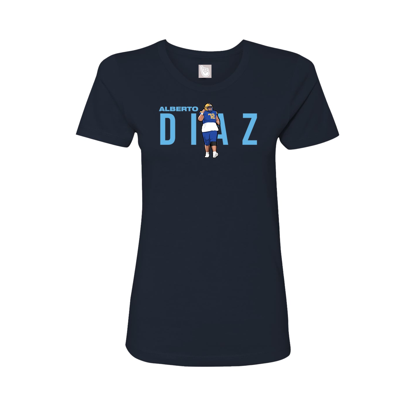 Fitted Women's Tee — Player Name in Navy