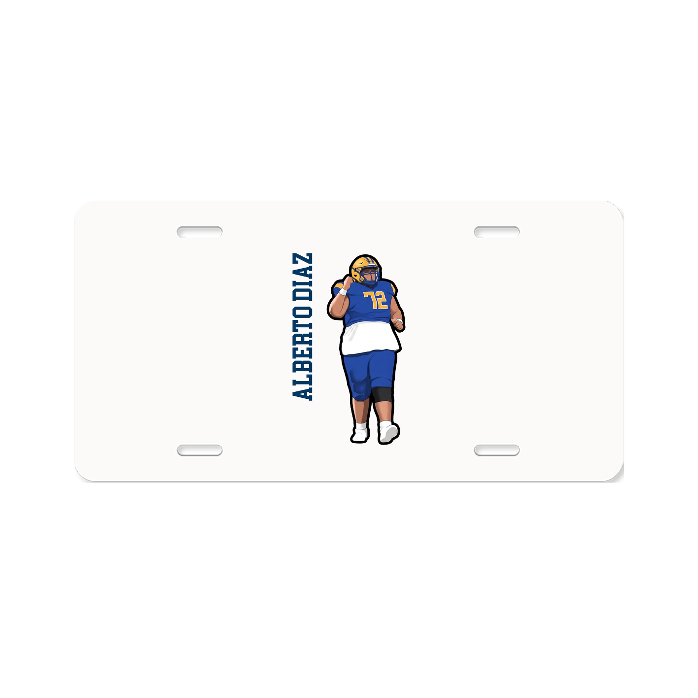 License Plate — Name Vertical in Classic