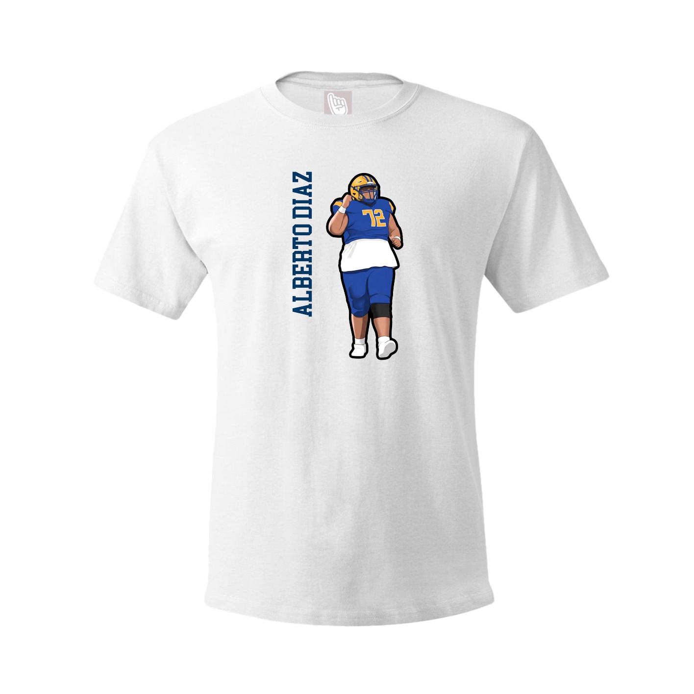 Tee — Name Vertical in White