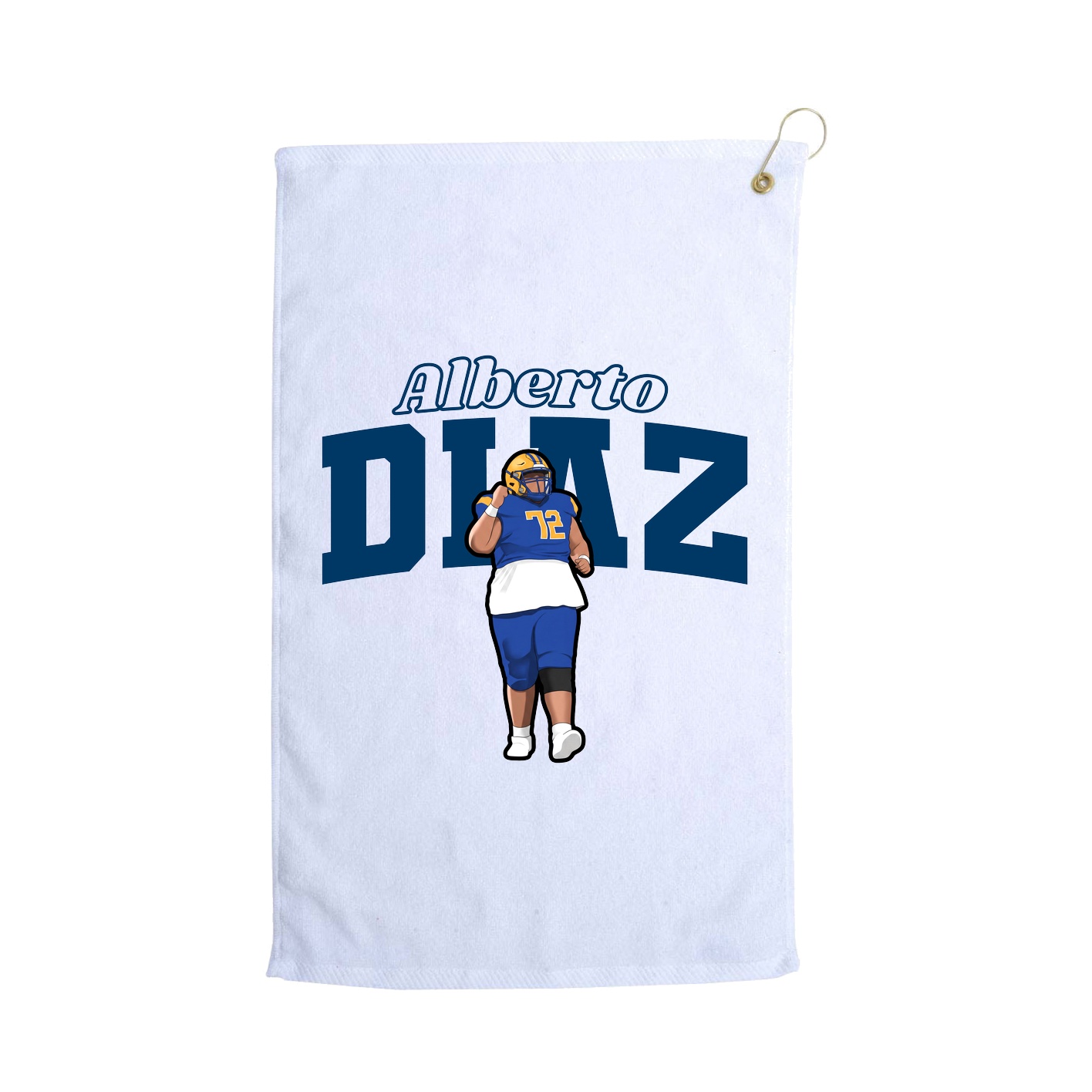 Golf Towel — Name Arch in White