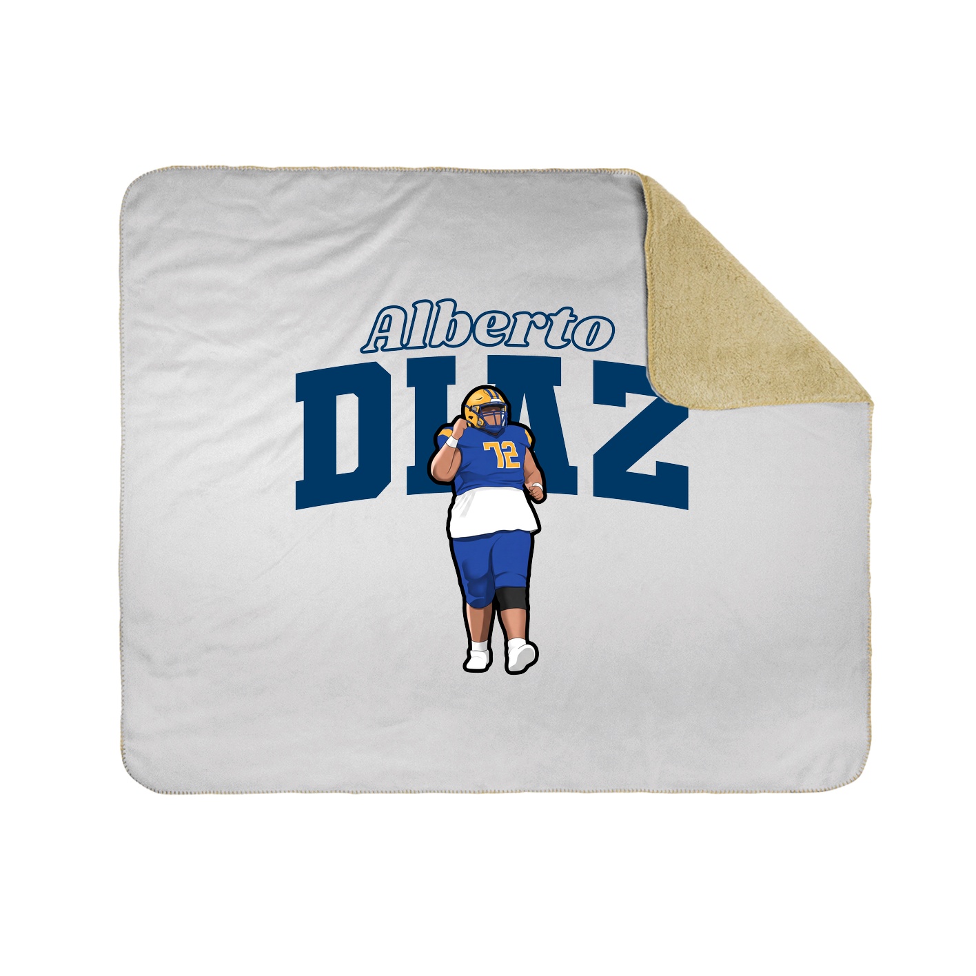 Throw Blanket — Name Arch in White