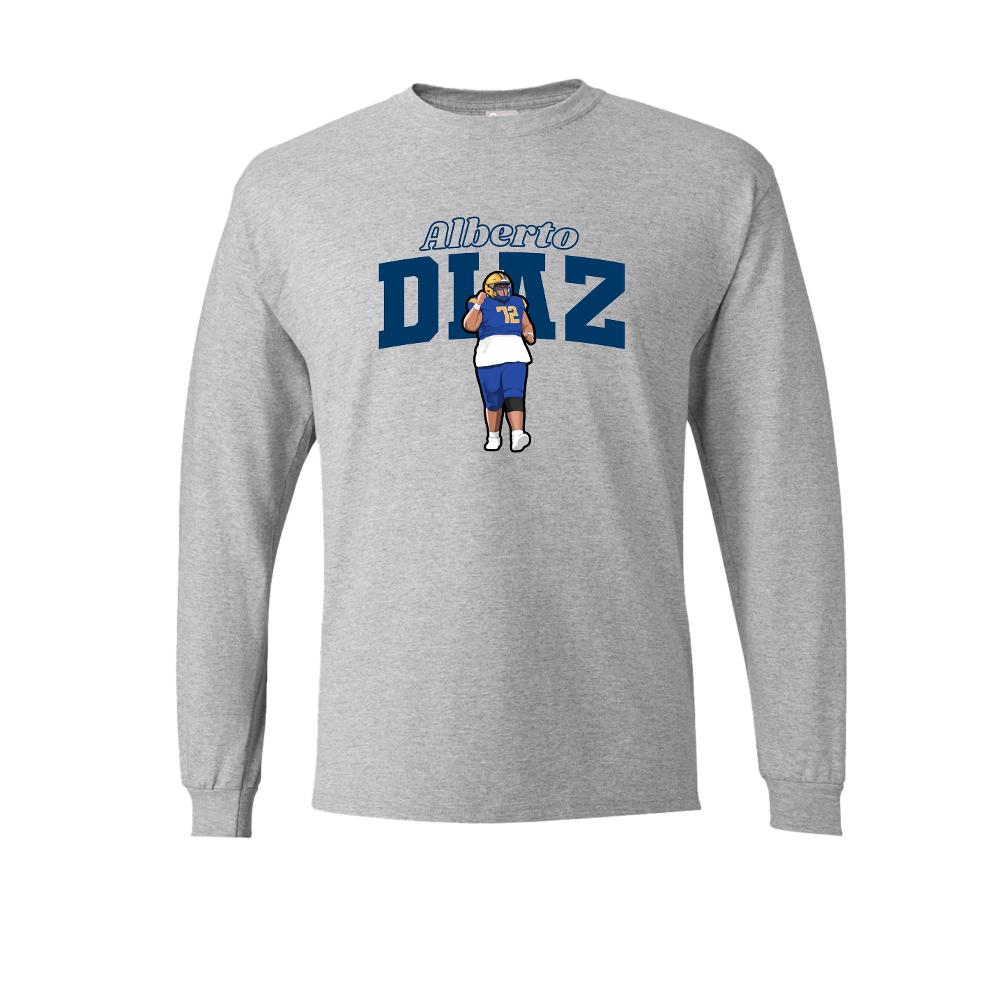 Long Sleeve Tee — Name Arch in Grey