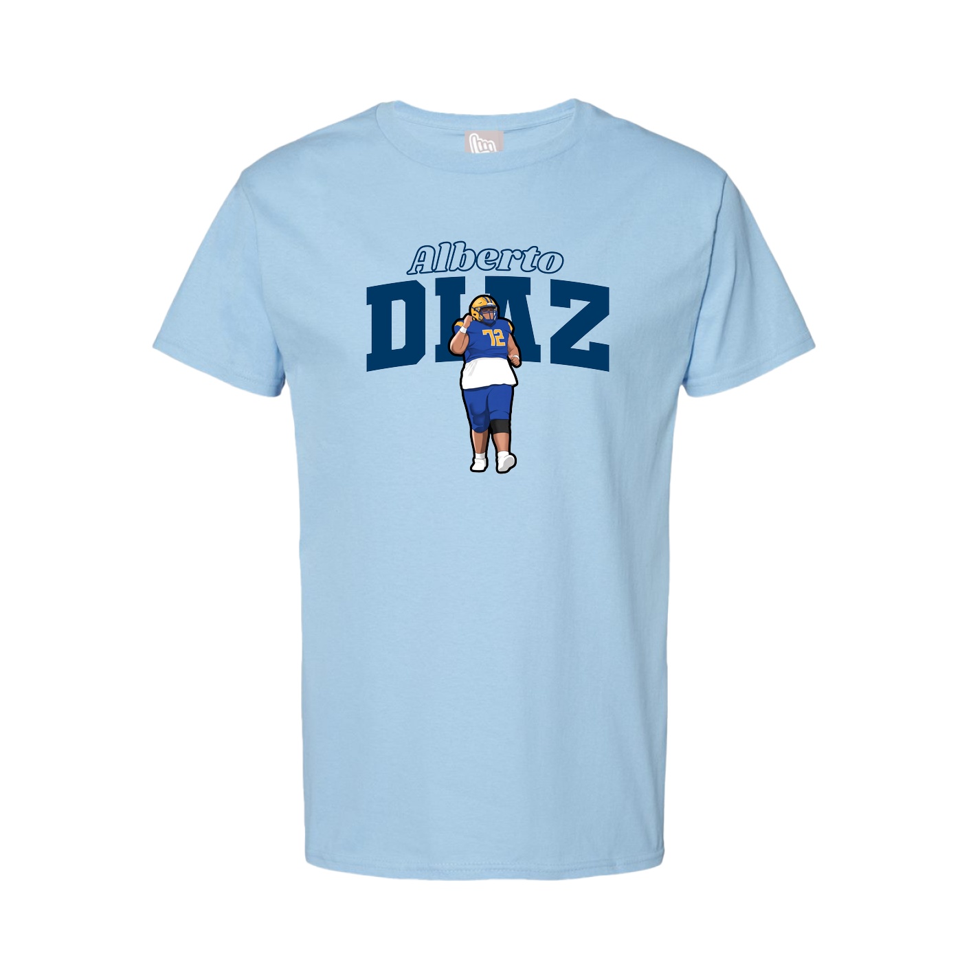 Youth Tee — Name Arch in Light Blue