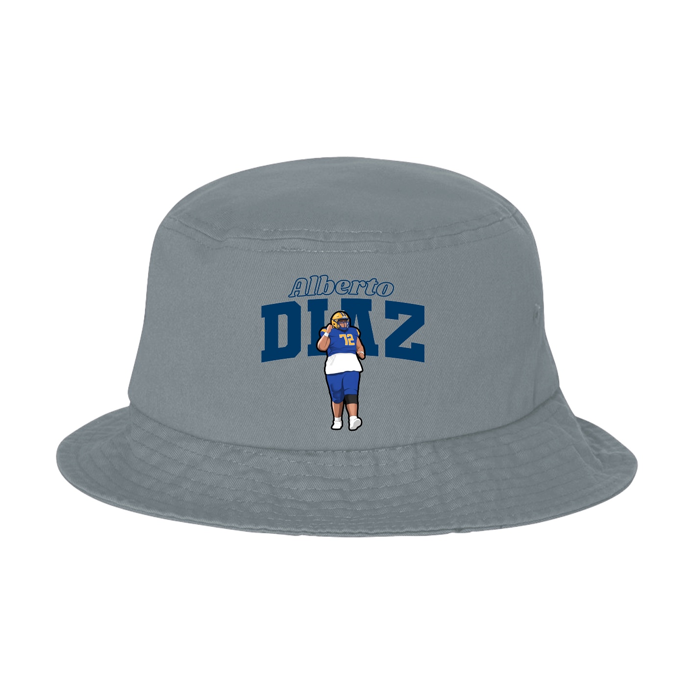 Bucket Cap — Name Arch in Grey