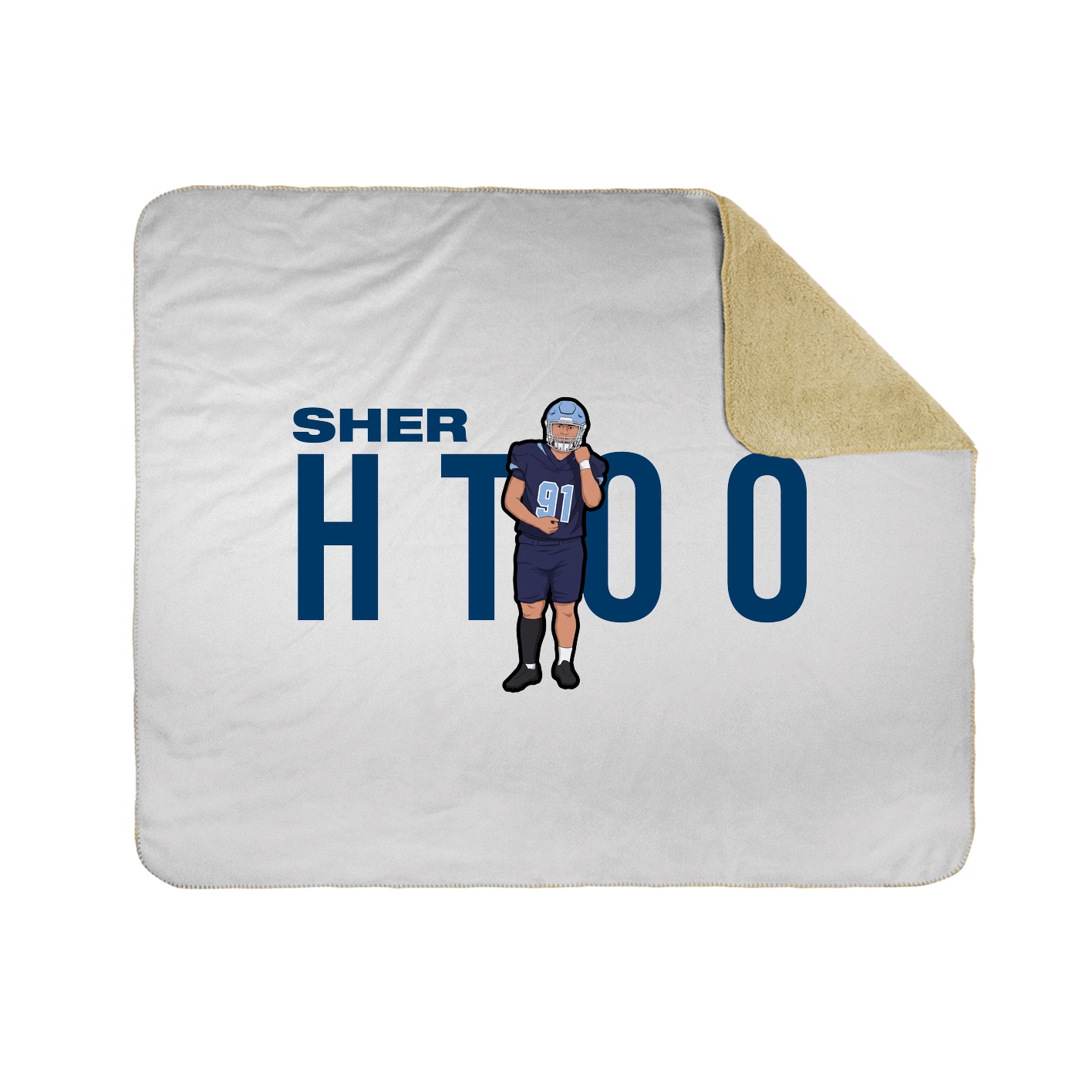 Throw Blanket — Player Name in White