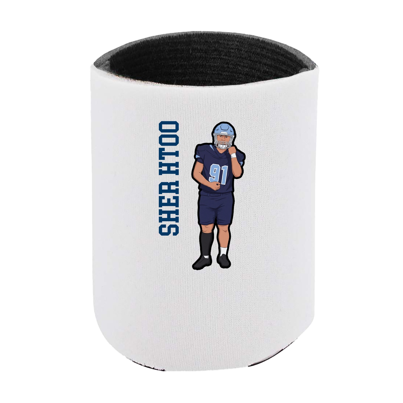 Can Holder — Name Vertical in White