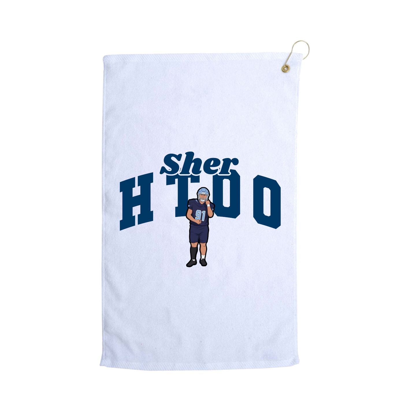 Golf Towel — Signature Arch in White