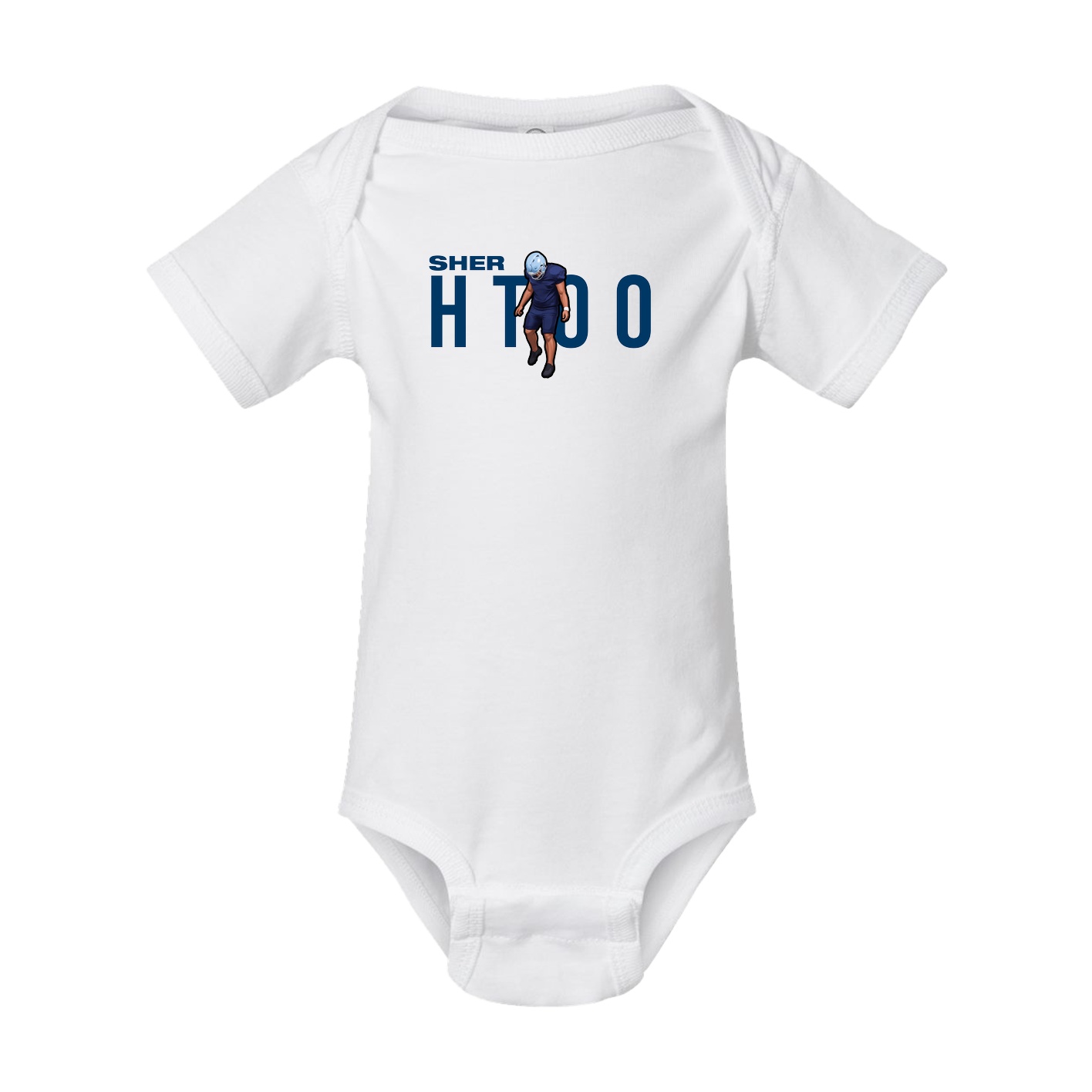 Baby Onesie — Player Name in White