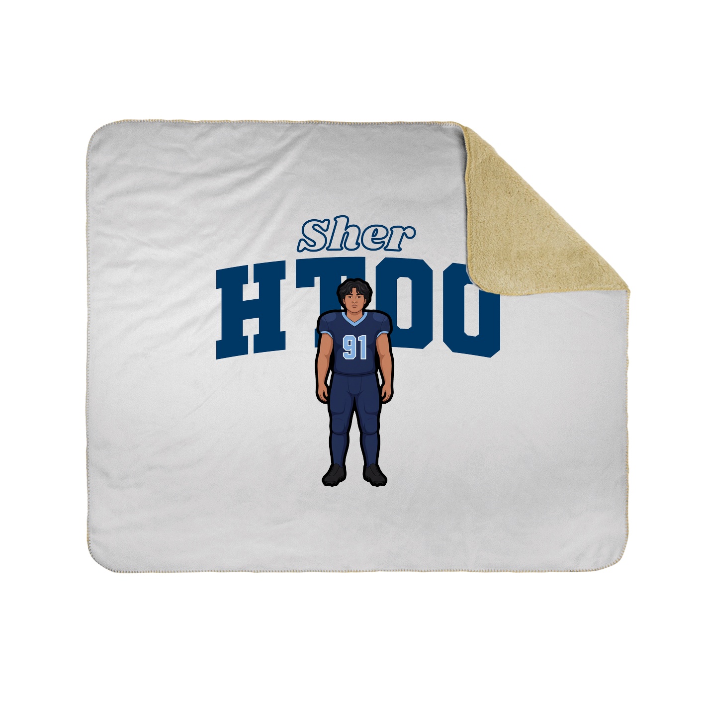 Throw Blanket — Name Arch in White