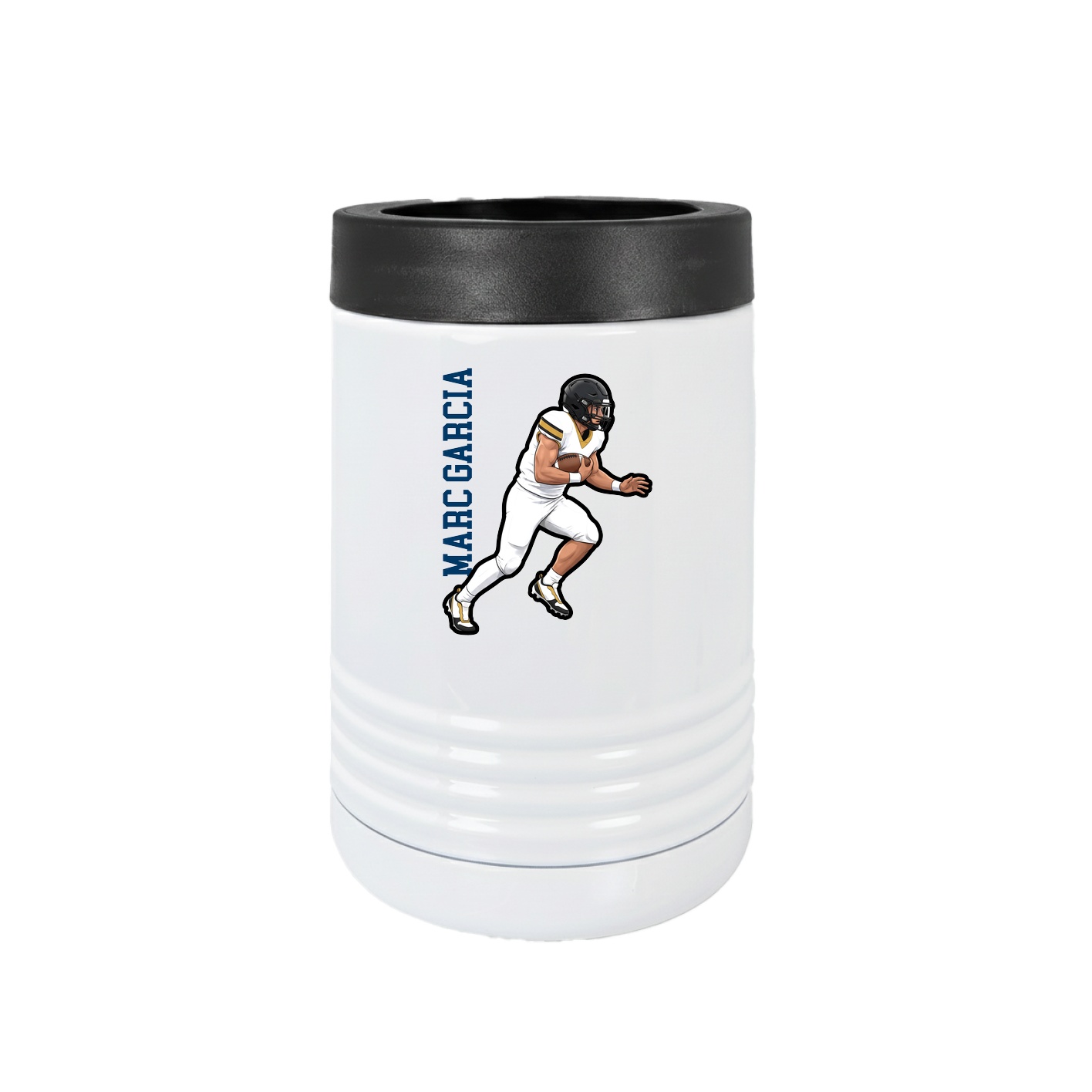 Beverage Holder — Name Vertical in White