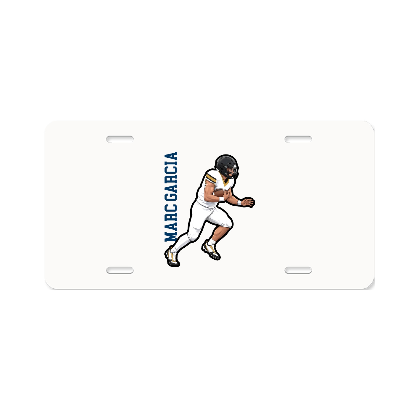 License Plate — Name Vertical in Classic