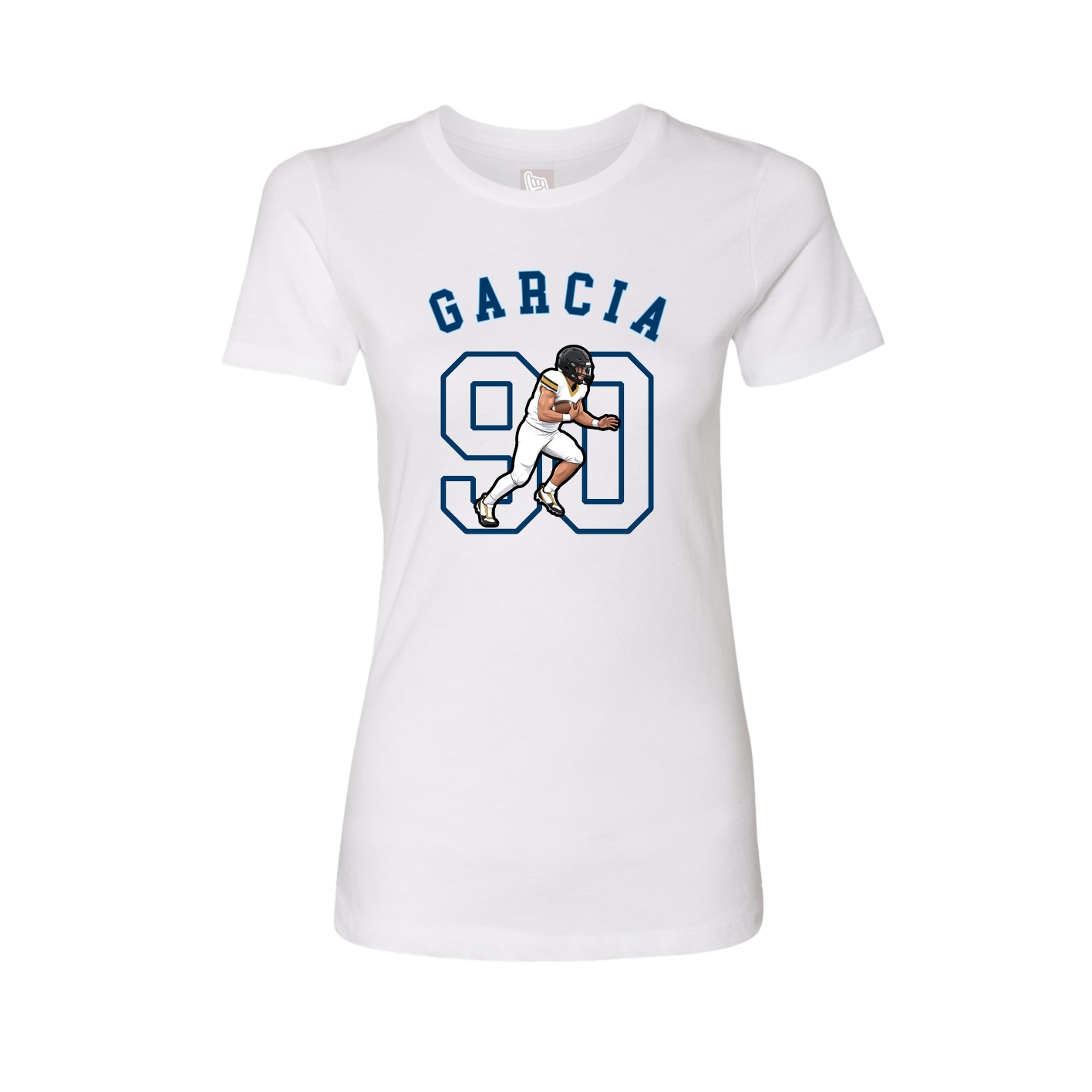 Fitted Women's Tee — Shirsey Arch in White