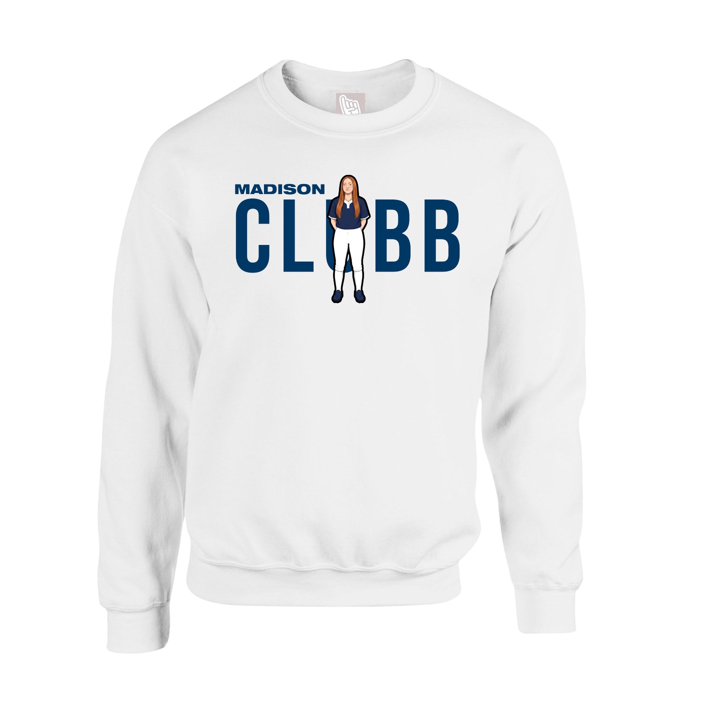Fleece Crew — Player Name in White