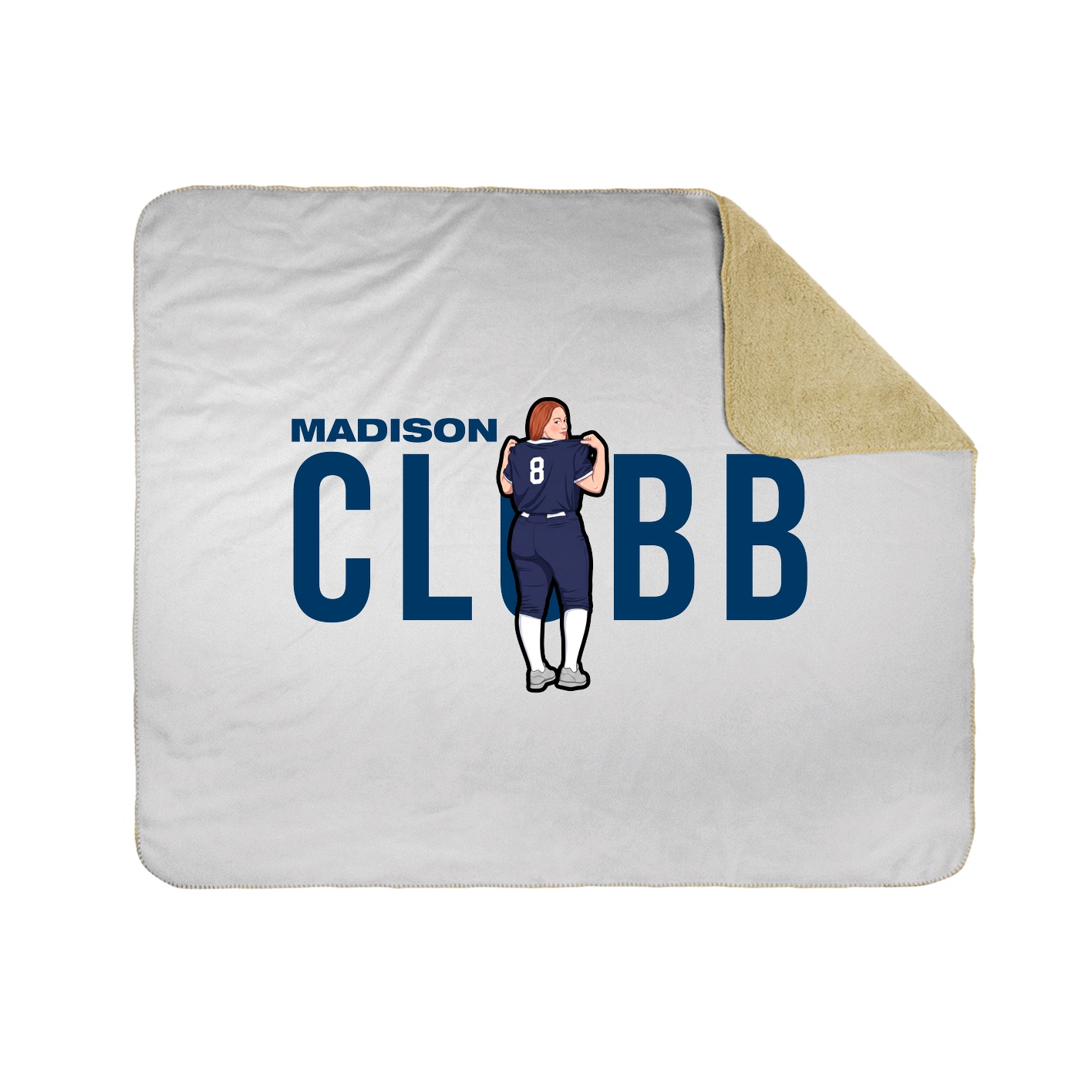 Throw Blanket — Player Name in White