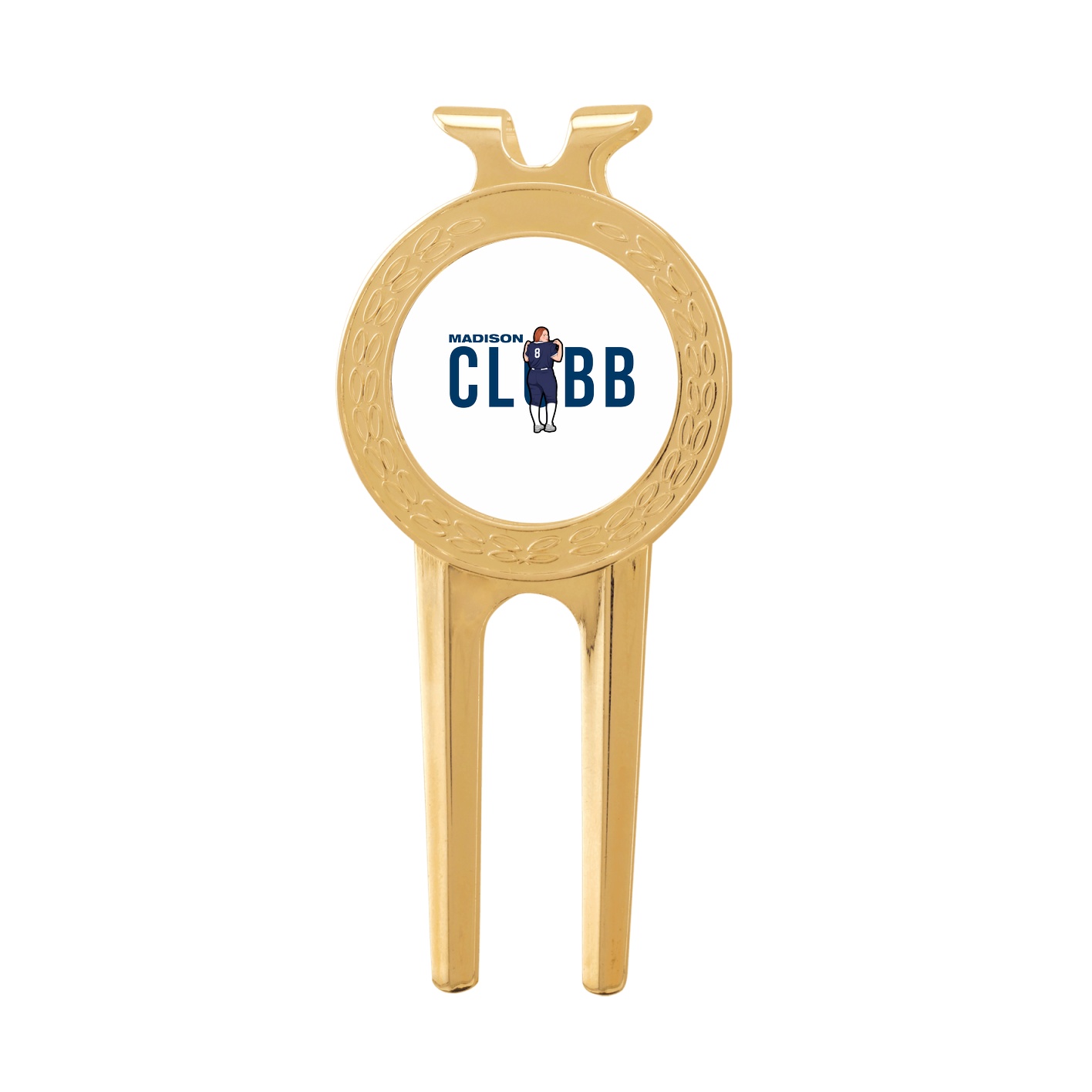 Divot Tool with Ball Marker — Player Name in Classic
