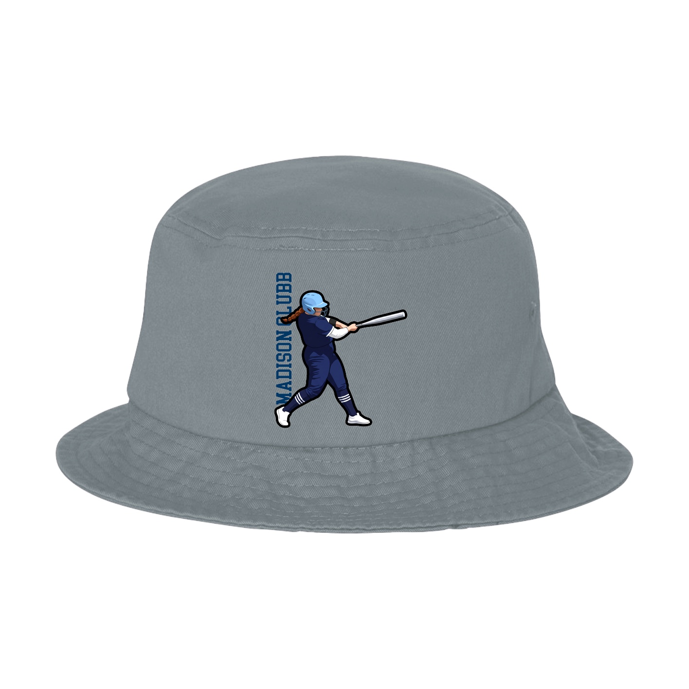 Bucket Cap — Name Vertical in Grey