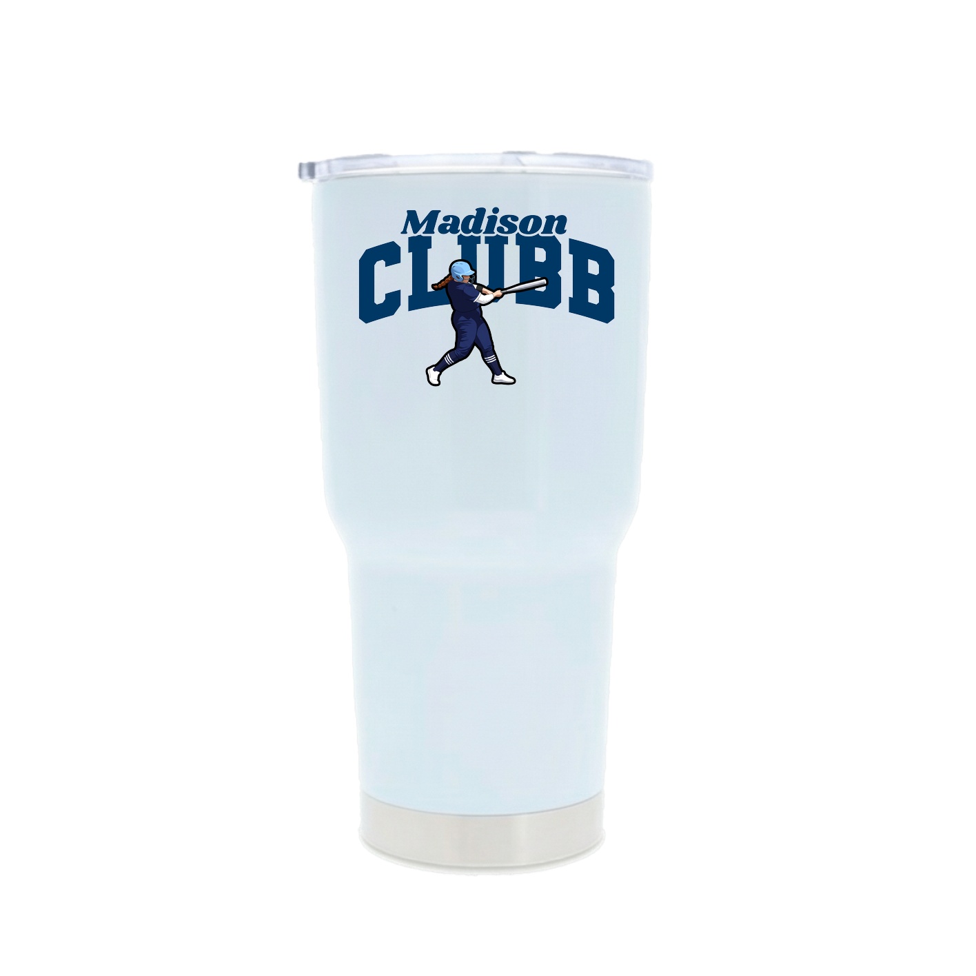 30oz Stainless Steel Tumbler — Signature Arch in White