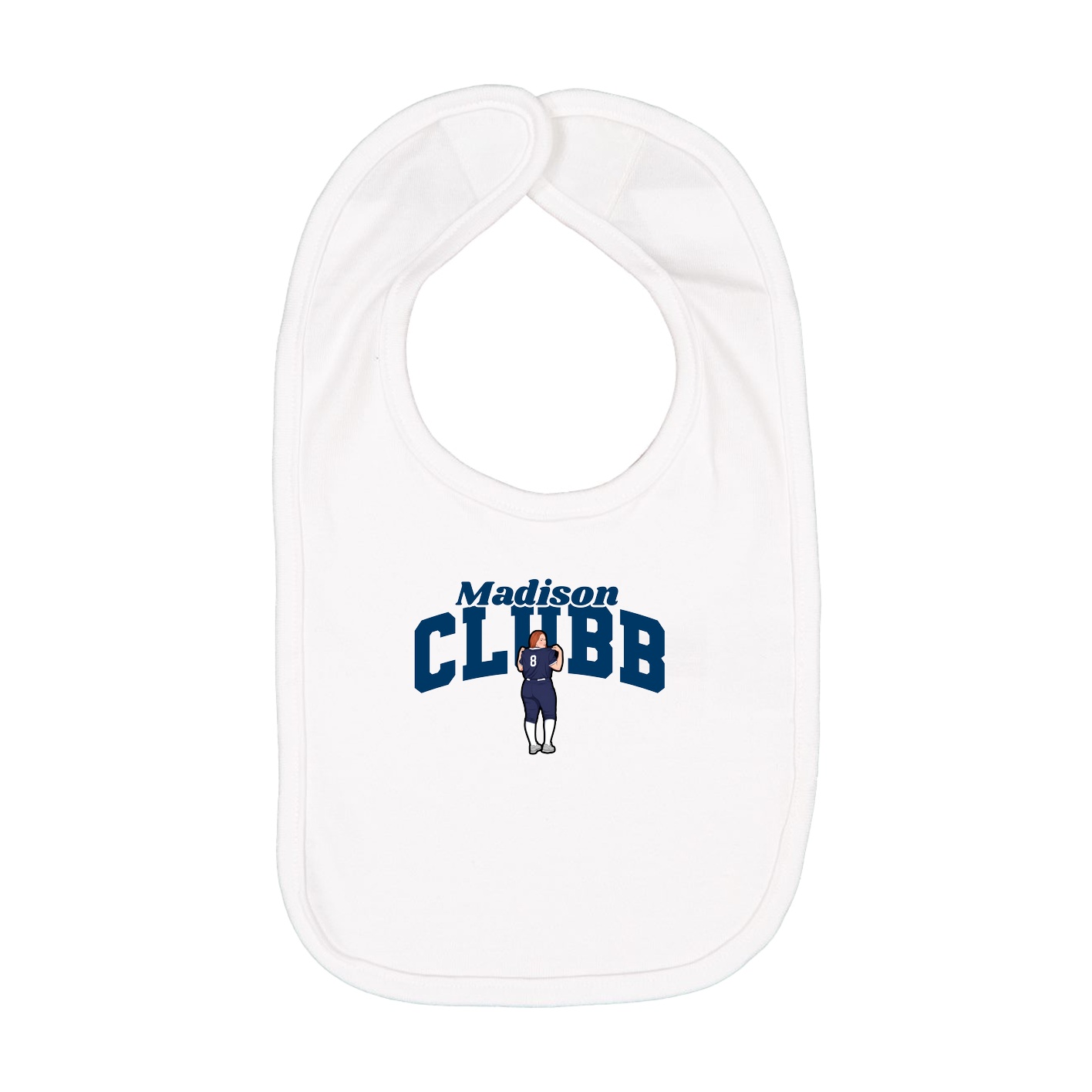 Infant Bib — Signature Arch in White