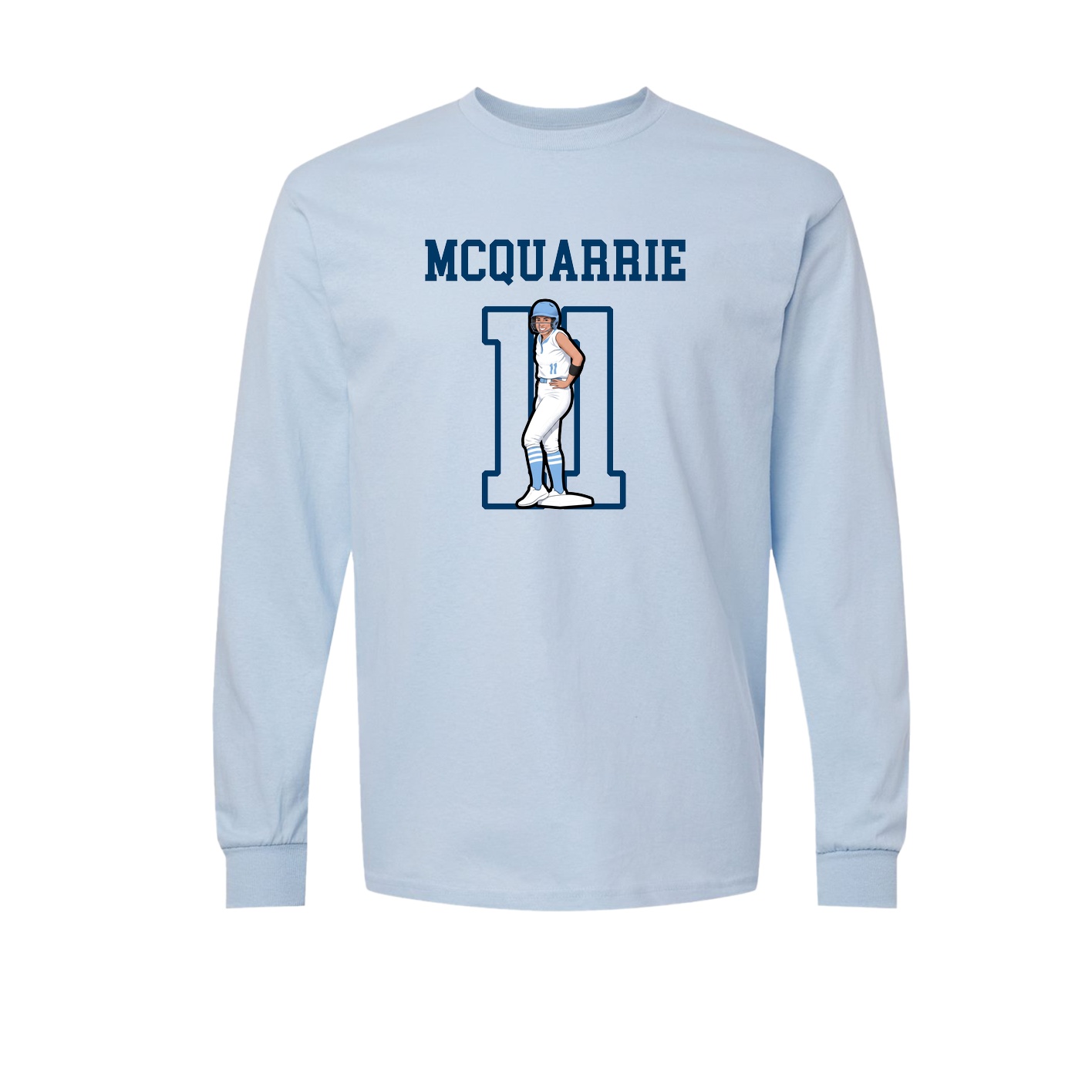 Long Sleeve Tee — Shirsey in Light Blue