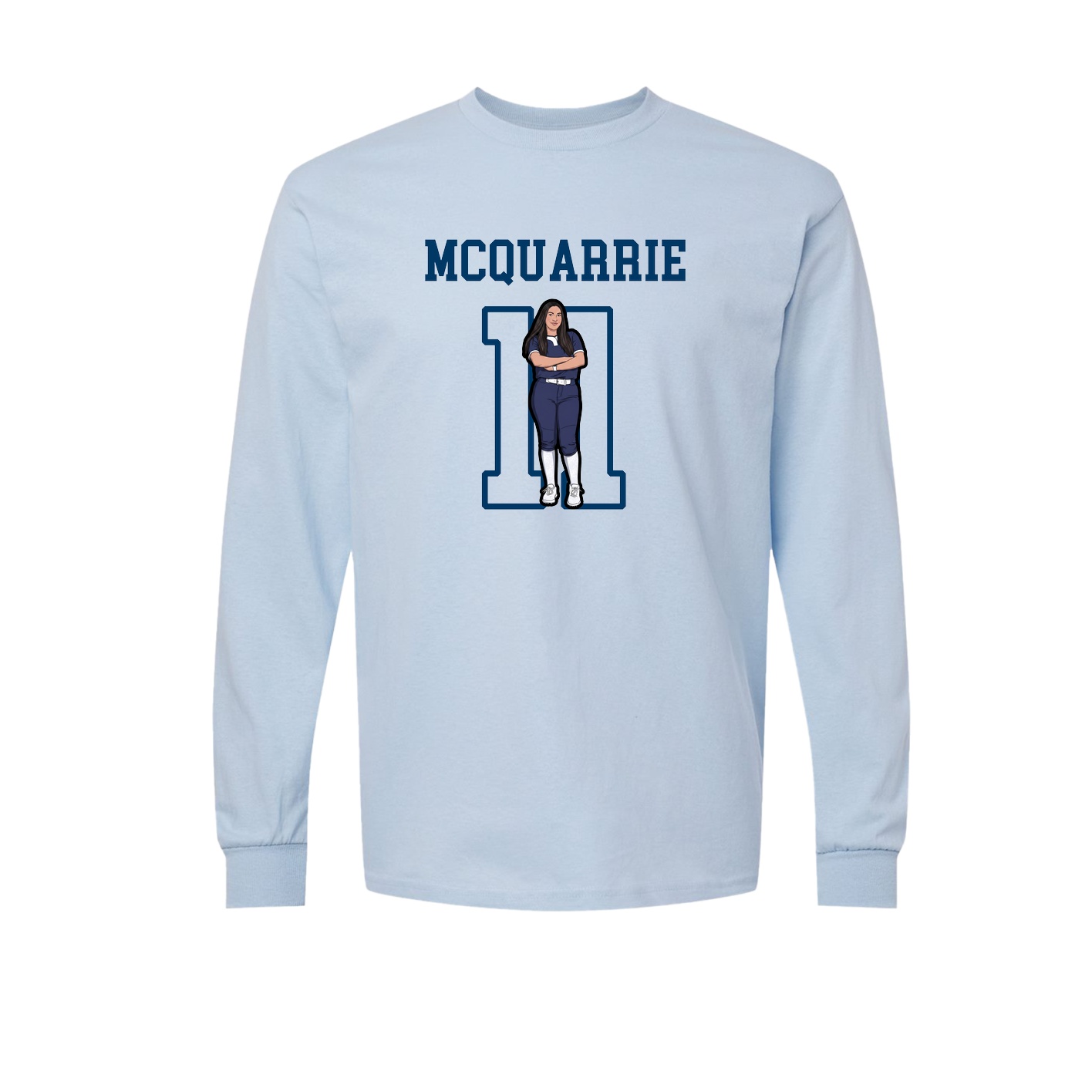 Long Sleeve Tee — Shirsey in Light Blue