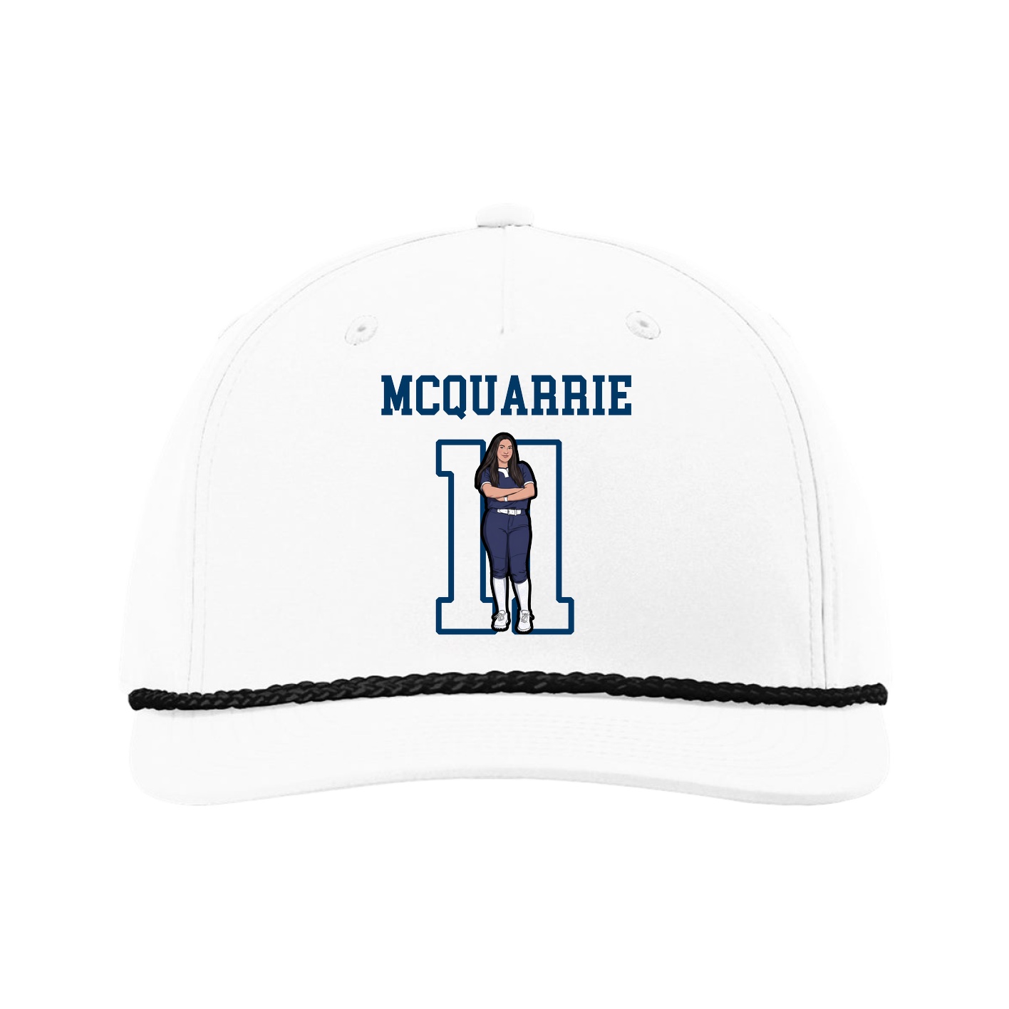 Five-Panel Classic Rope Cap — Shirsey in White
