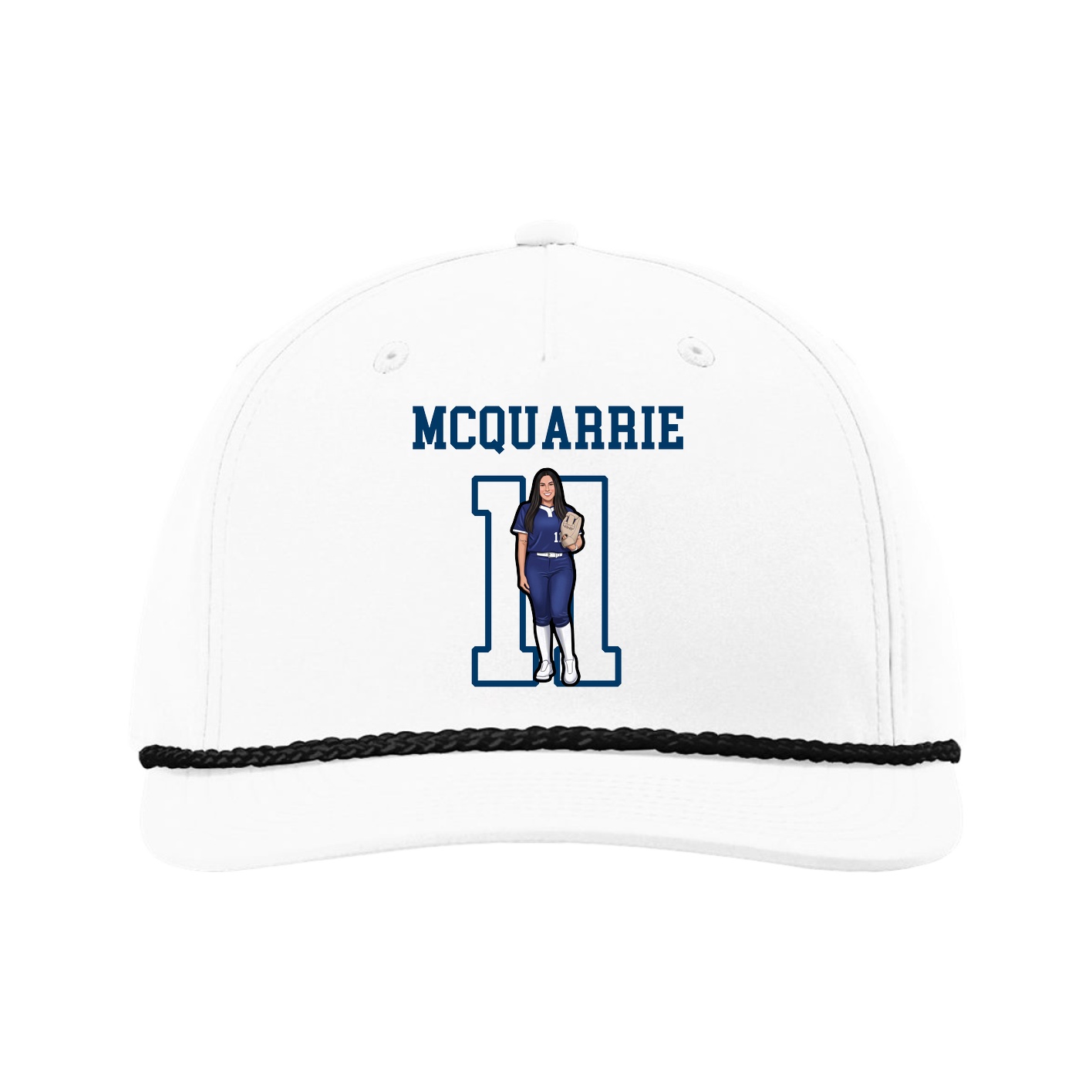 Five-Panel Classic Rope Cap — Shirsey in White