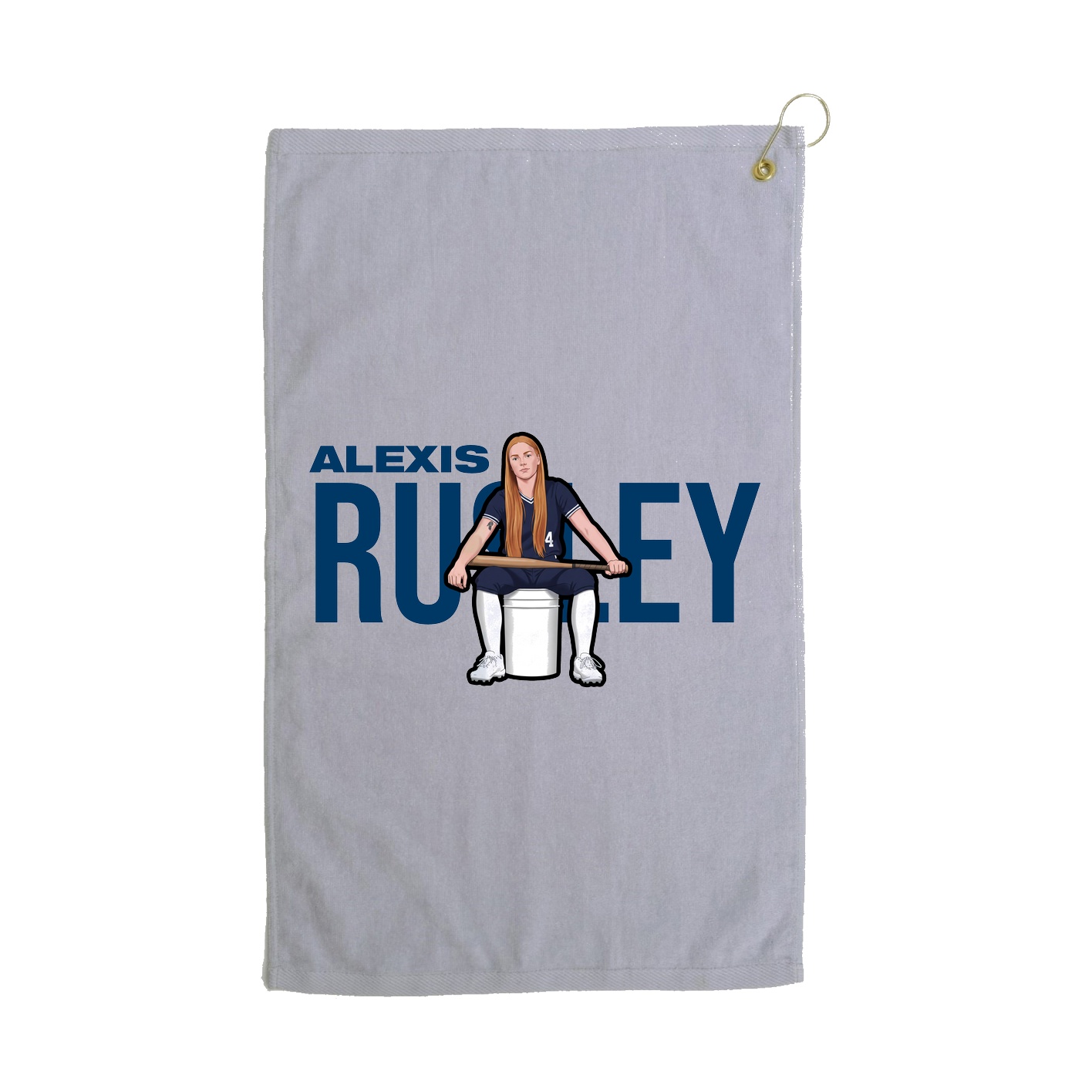 Golf Towel — Player Name in Grey