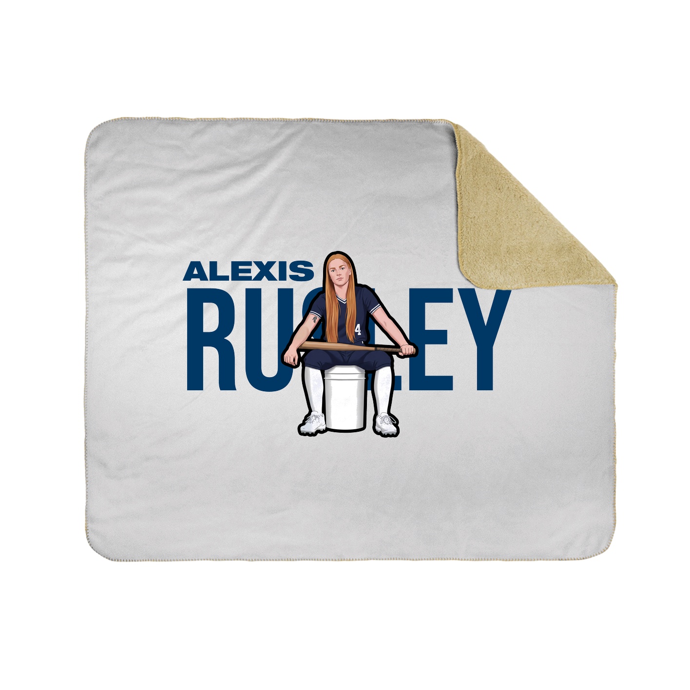Throw Blanket — Player Name in White