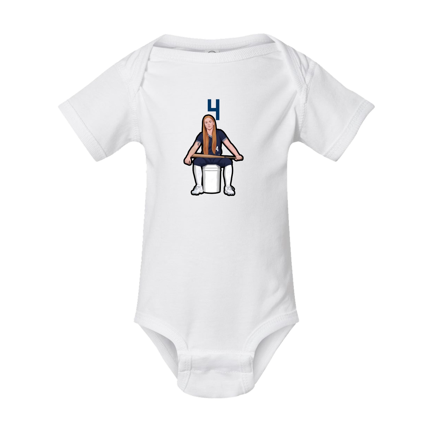 Baby Onesie — Number Top in White