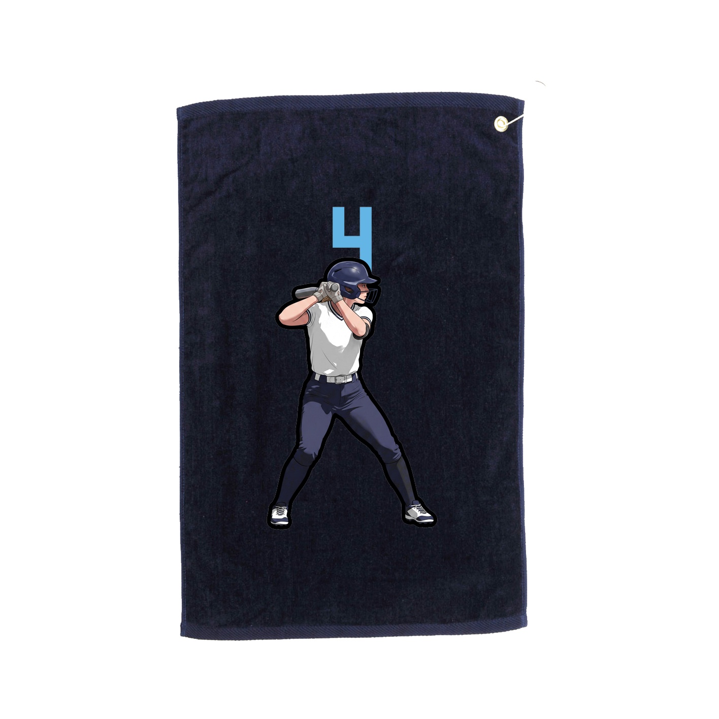 Golf Towel — Number Top in Navy