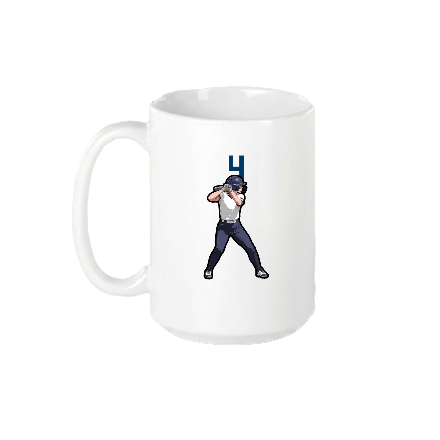 15oz Coffee Mug — Number Top in White