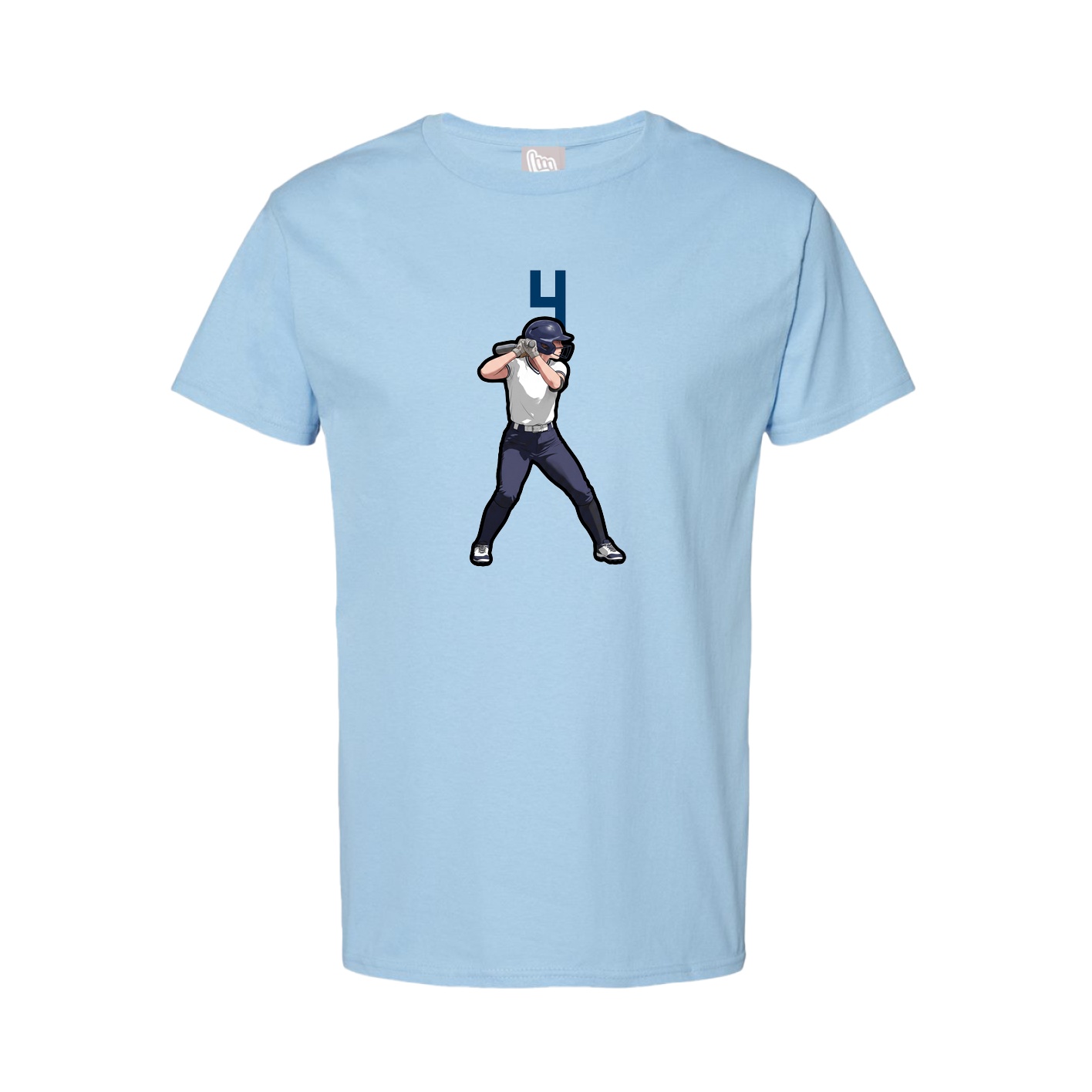 Tee — Number Top in Light Blue
